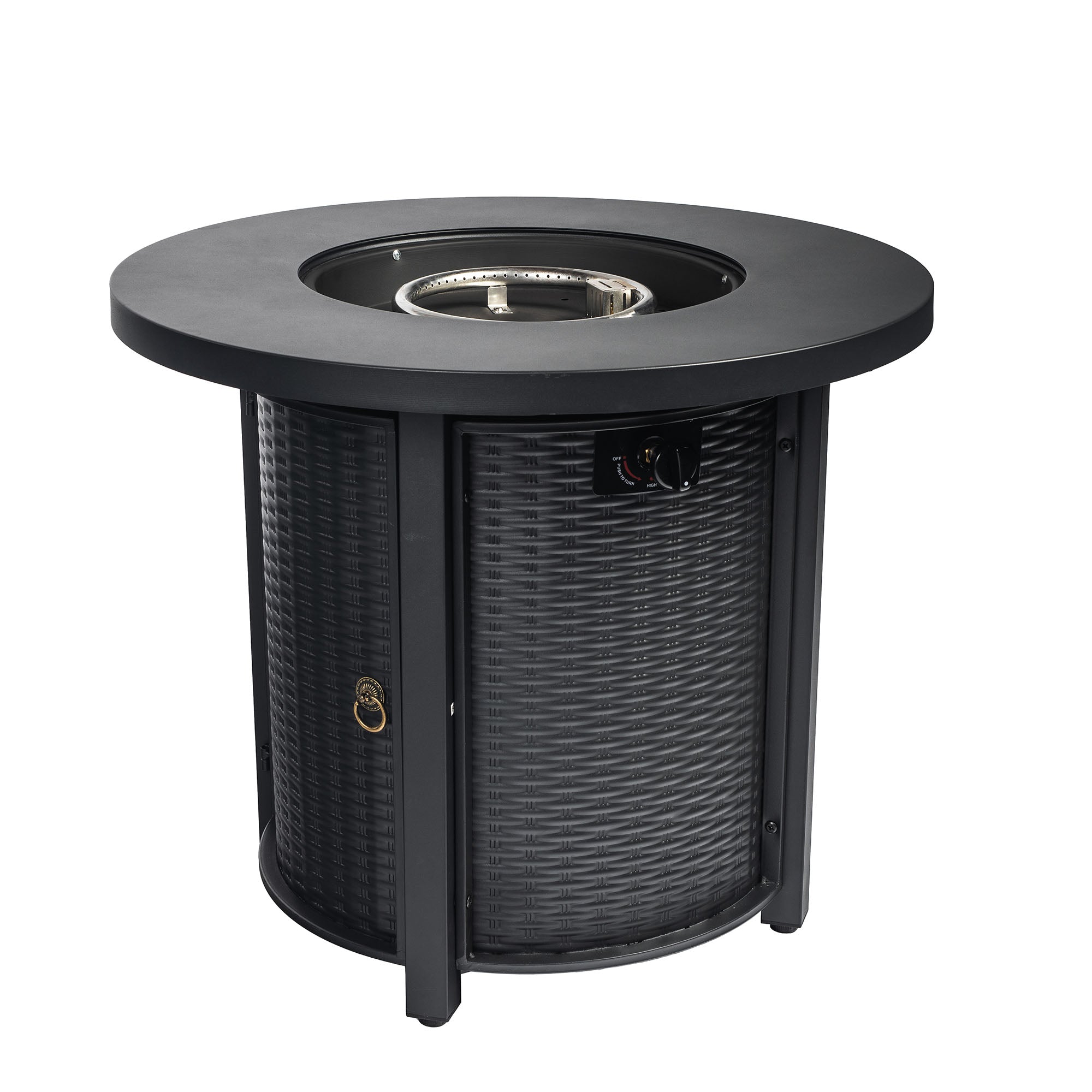 30 in Fire Pit Table Propane/ Liquefied Petroleum Gas in Black