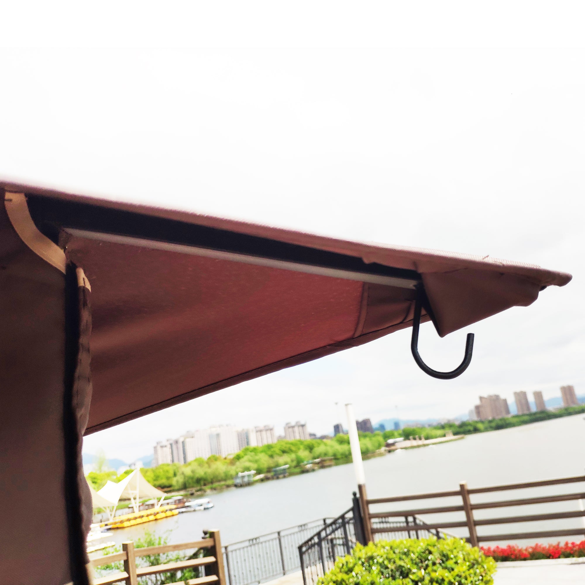 13' x 10' Outdoor Patio Gazebo Canopy Tent With Ventilated Double Roof And Mosquito net