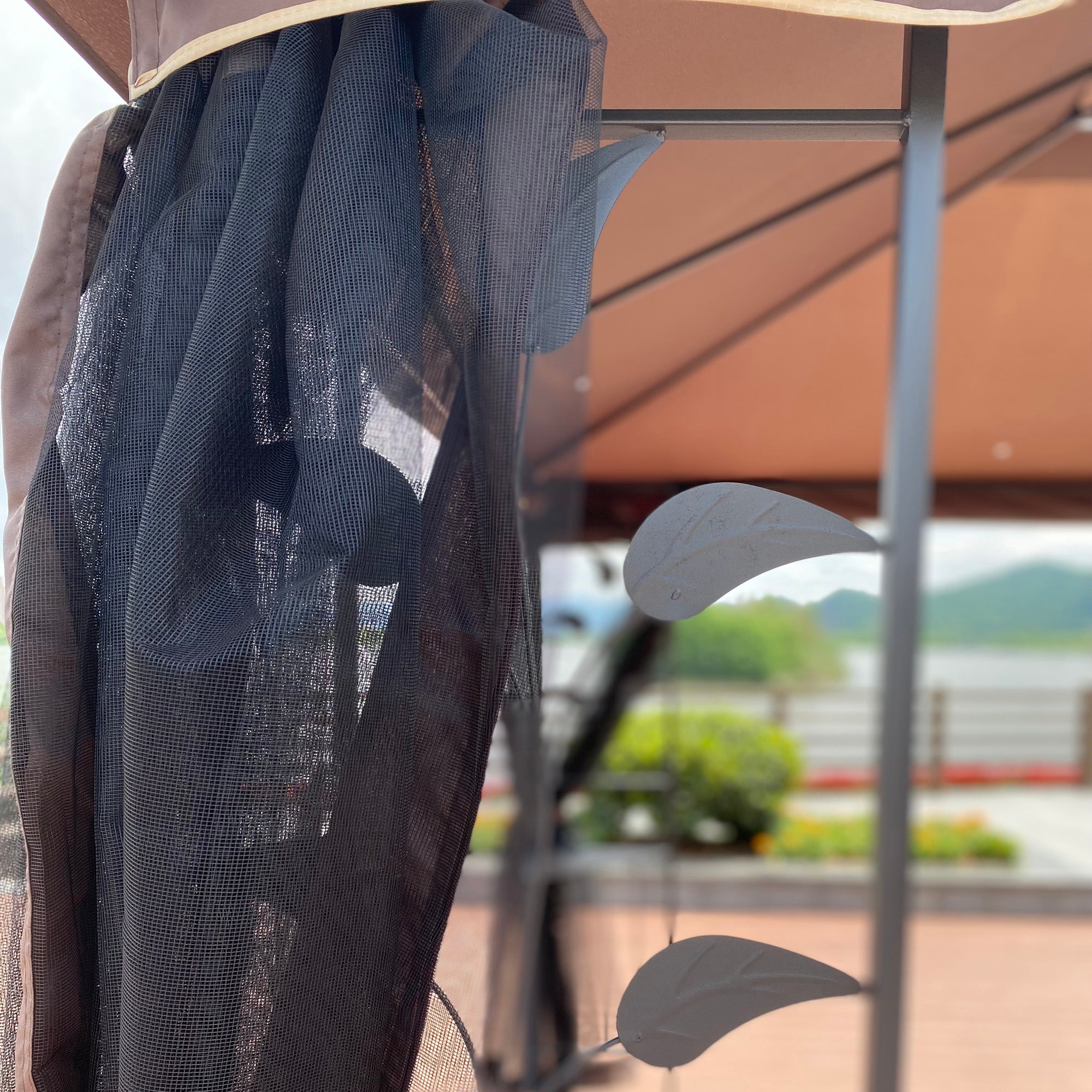 13' x 10' Outdoor Patio Gazebo Canopy Tent With Ventilated Double Roof And Mosquito net