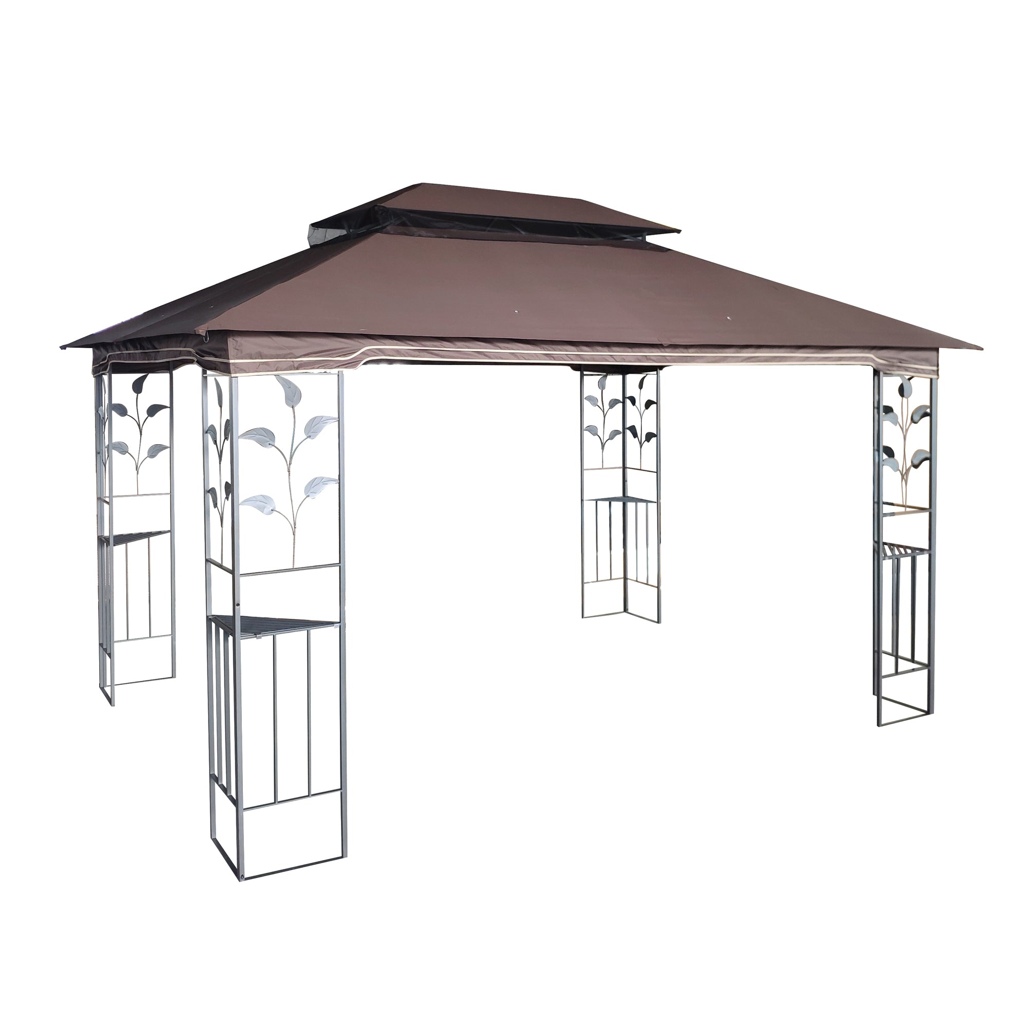 13' x 10' Outdoor Patio Gazebo Canopy Tent With Ventilated Double Roof And Mosquito net