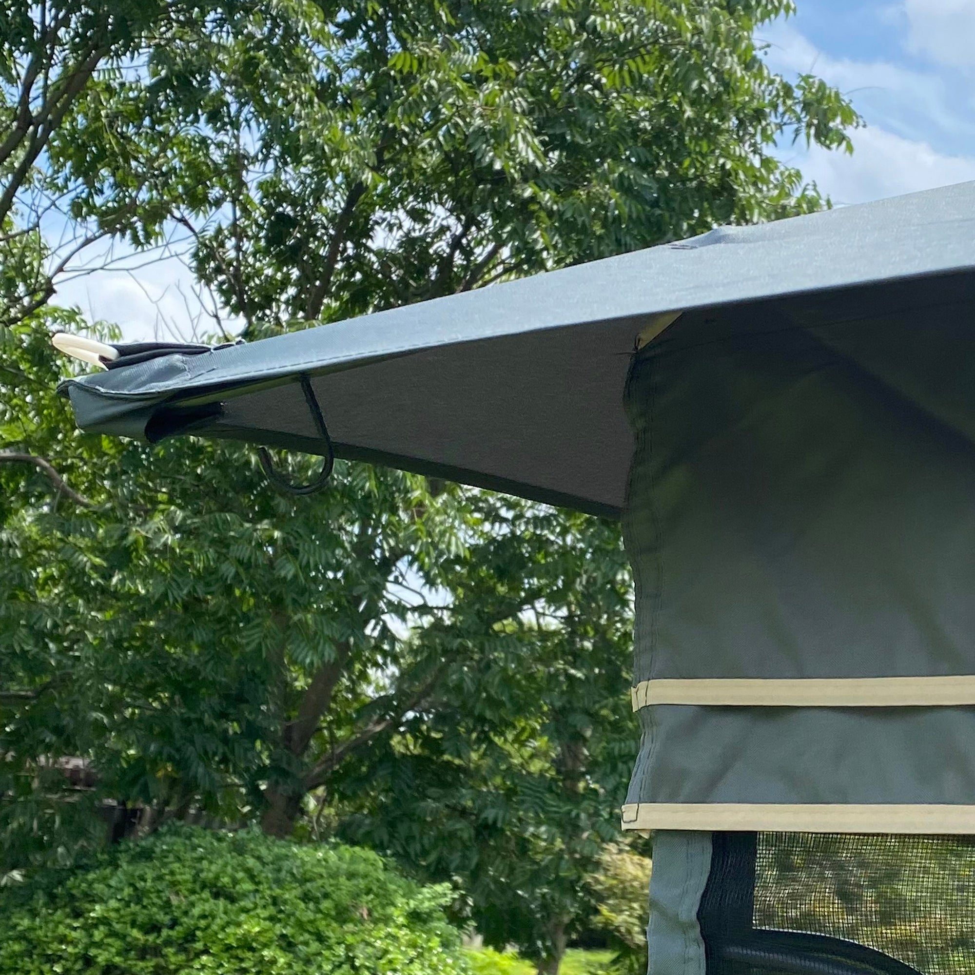 13' x 10' Outdoor Patio Gazebo Canopy Tent With Ventilated Double Roof And Mosquito net
