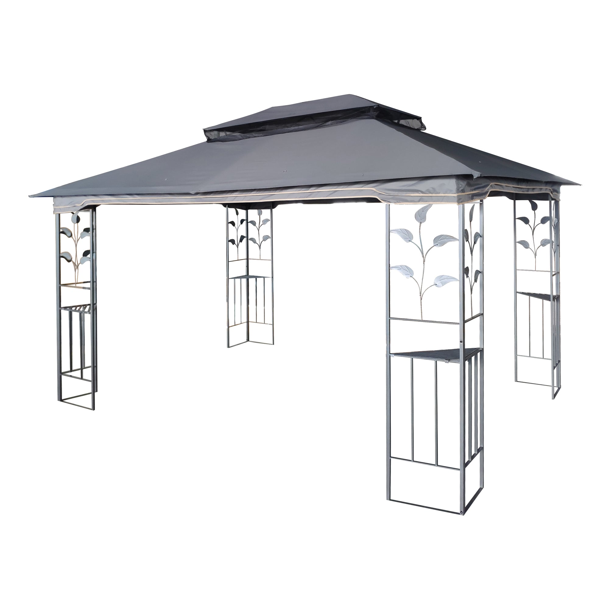 13' x 10' Outdoor Patio Gazebo Canopy Tent With Ventilated Double Roof And Mosquito net