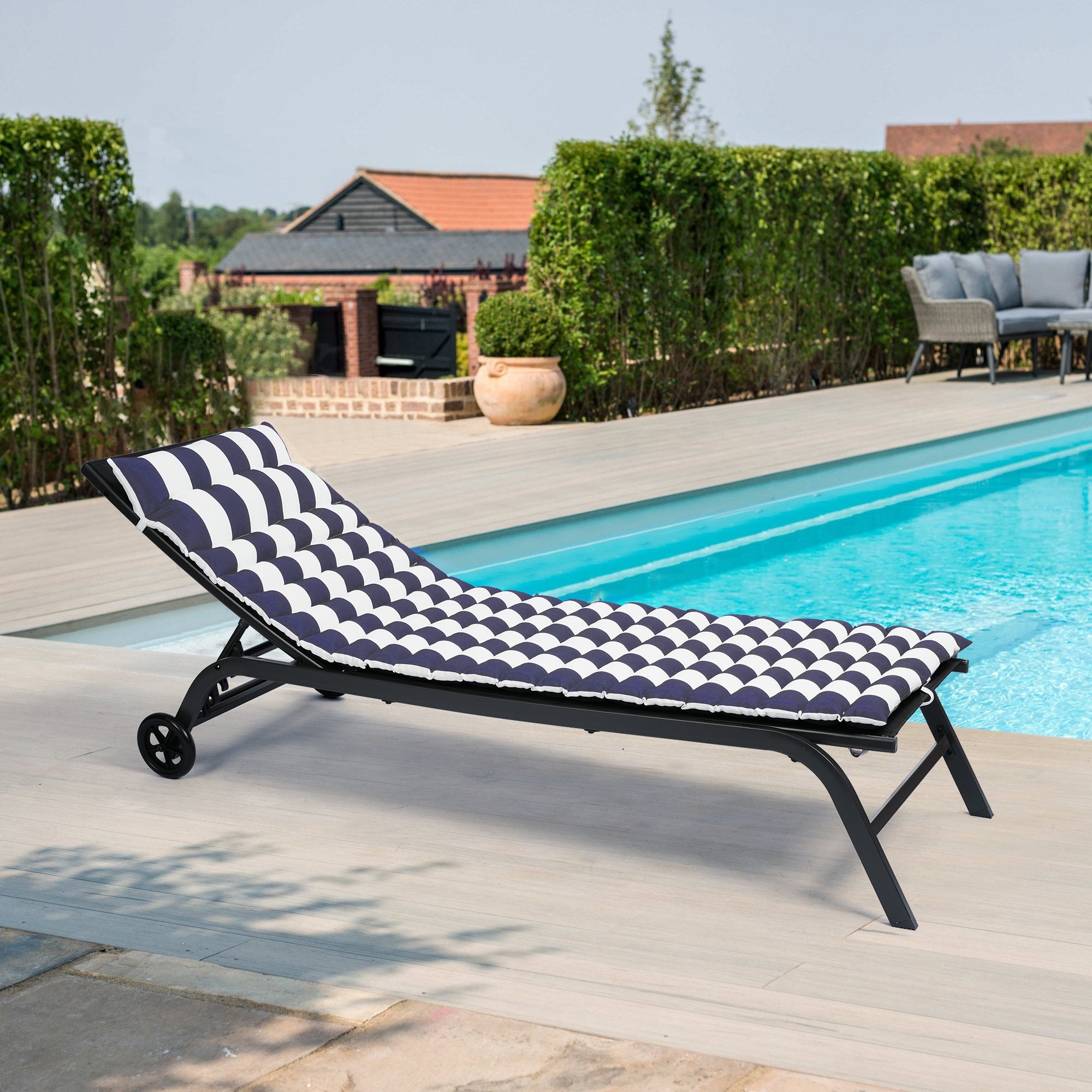 2PCS Set Outdoor Patio Lounge Chair Cushion Replacement