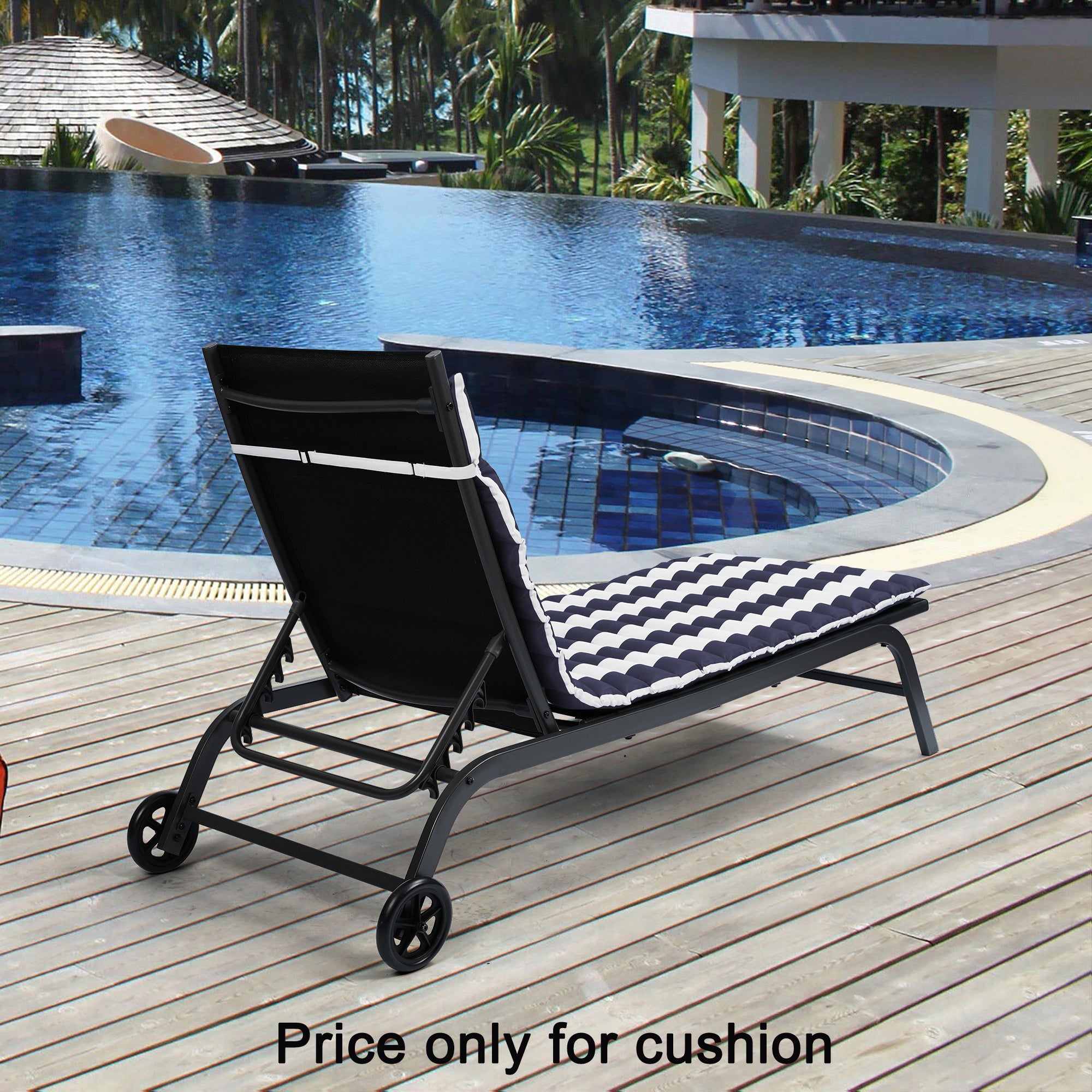 2PCS Set Outdoor Patio Lounge Chair Cushion Replacement