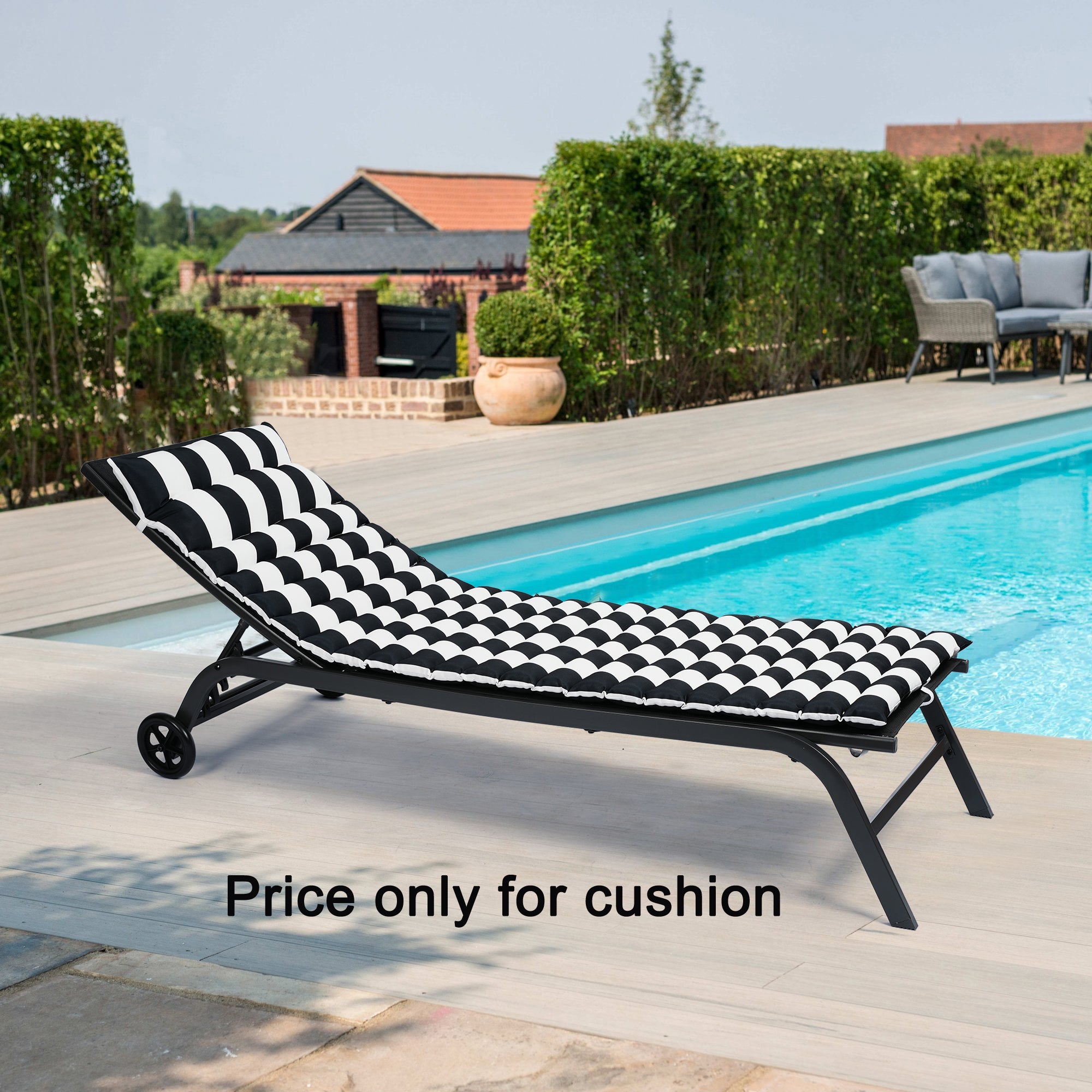 2PCS Set Outdoor Patio Lounge Chair Cushion Replacement