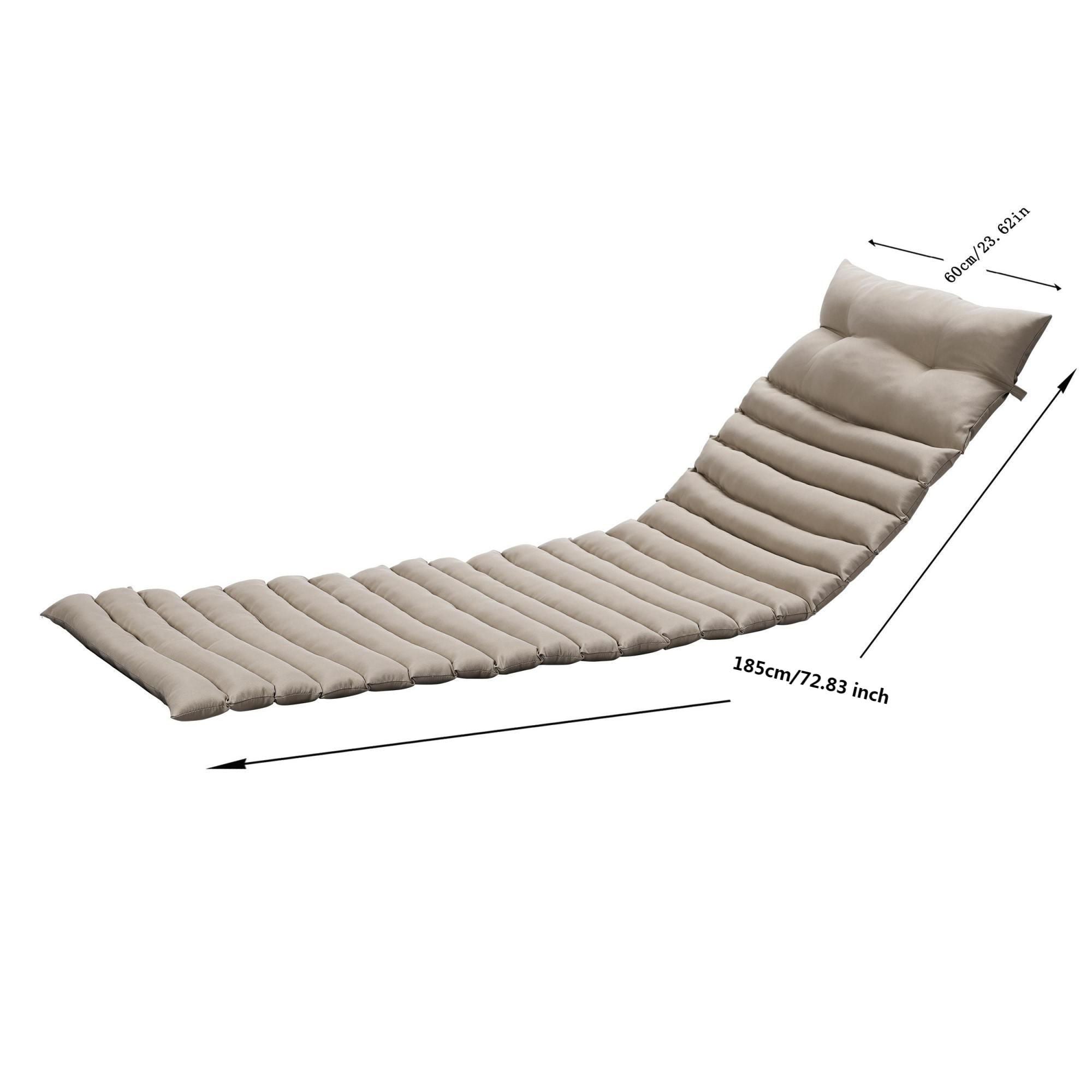 2PCS Set Outdoor Patio Lounge Chair Cushion Replacement