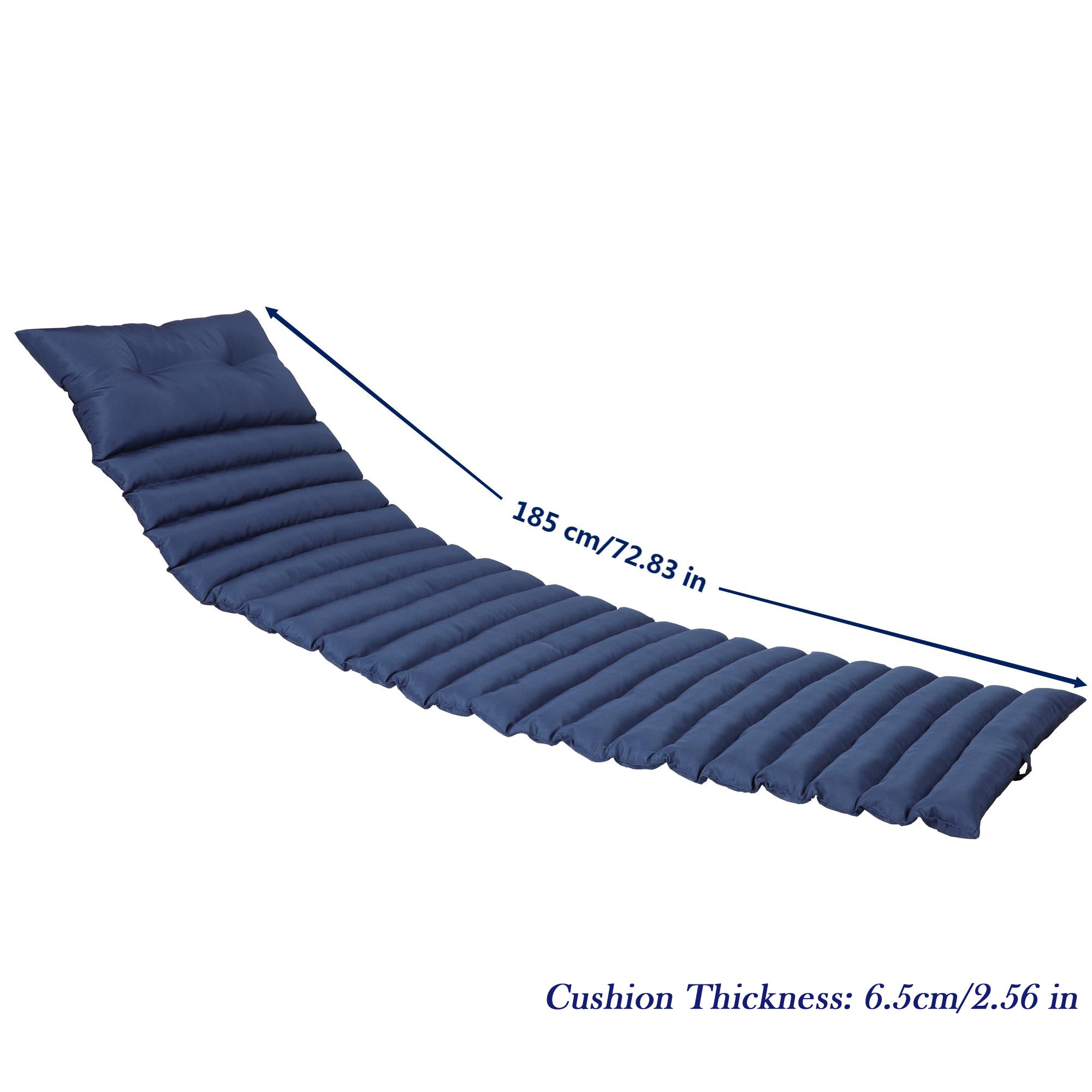2PCS Set Outdoor Patio Lounge Chair Cushion Replacement