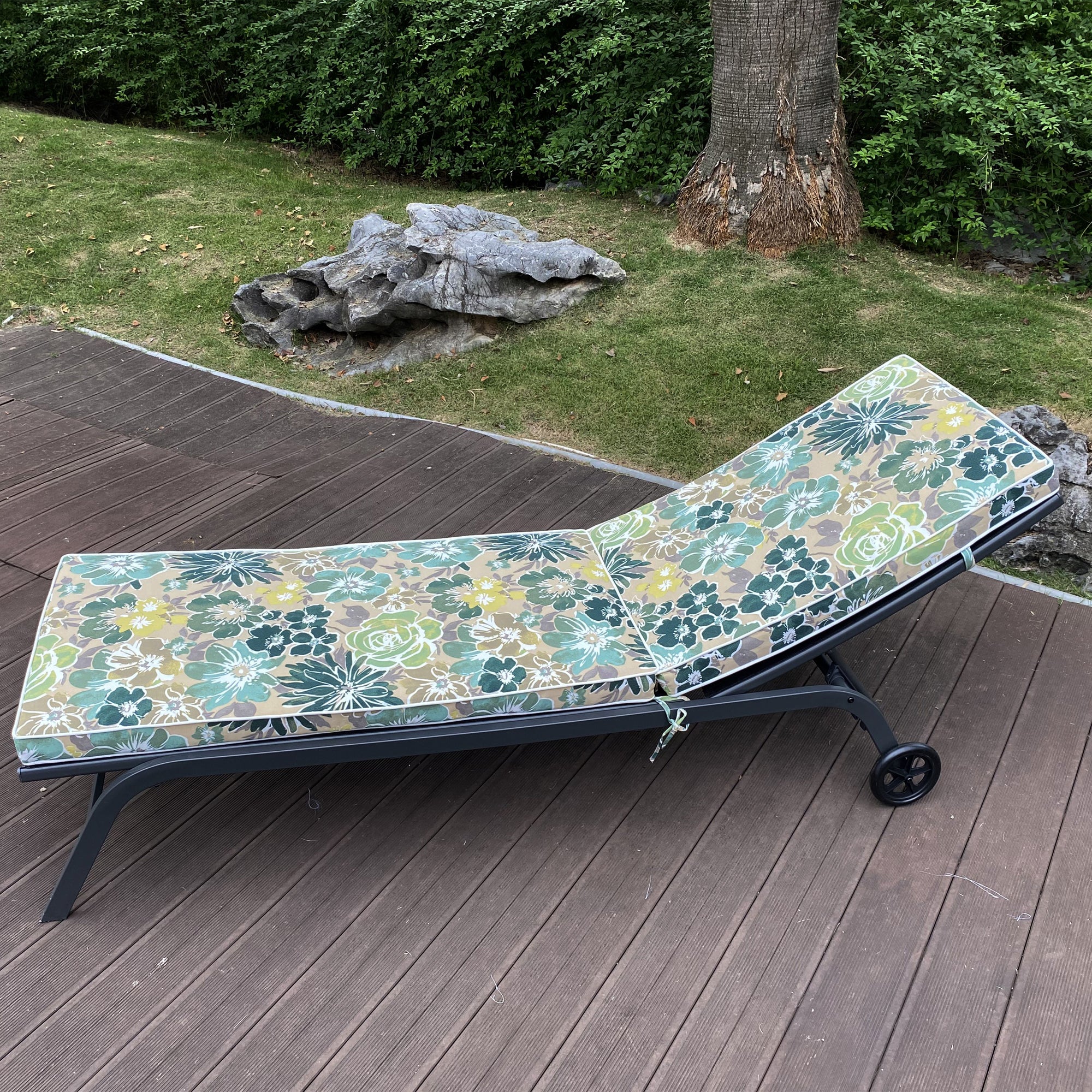 22.05 in. x 74.41 in. 2PCS Set Patio Outdoor Lounge Chair Cushion Replacement