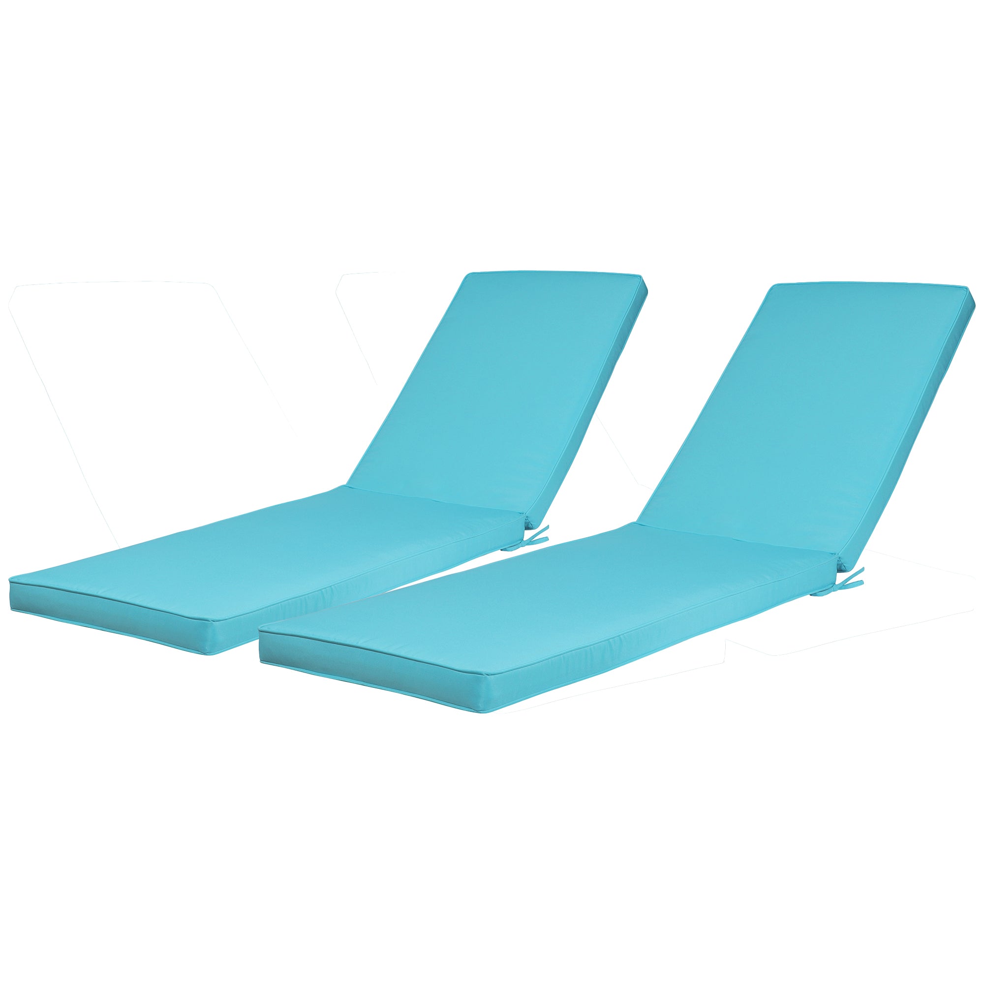 22.05 in. x 74.41 in. 2PCS Set Patio Outdoor Lounge Chair Cushion Replacement