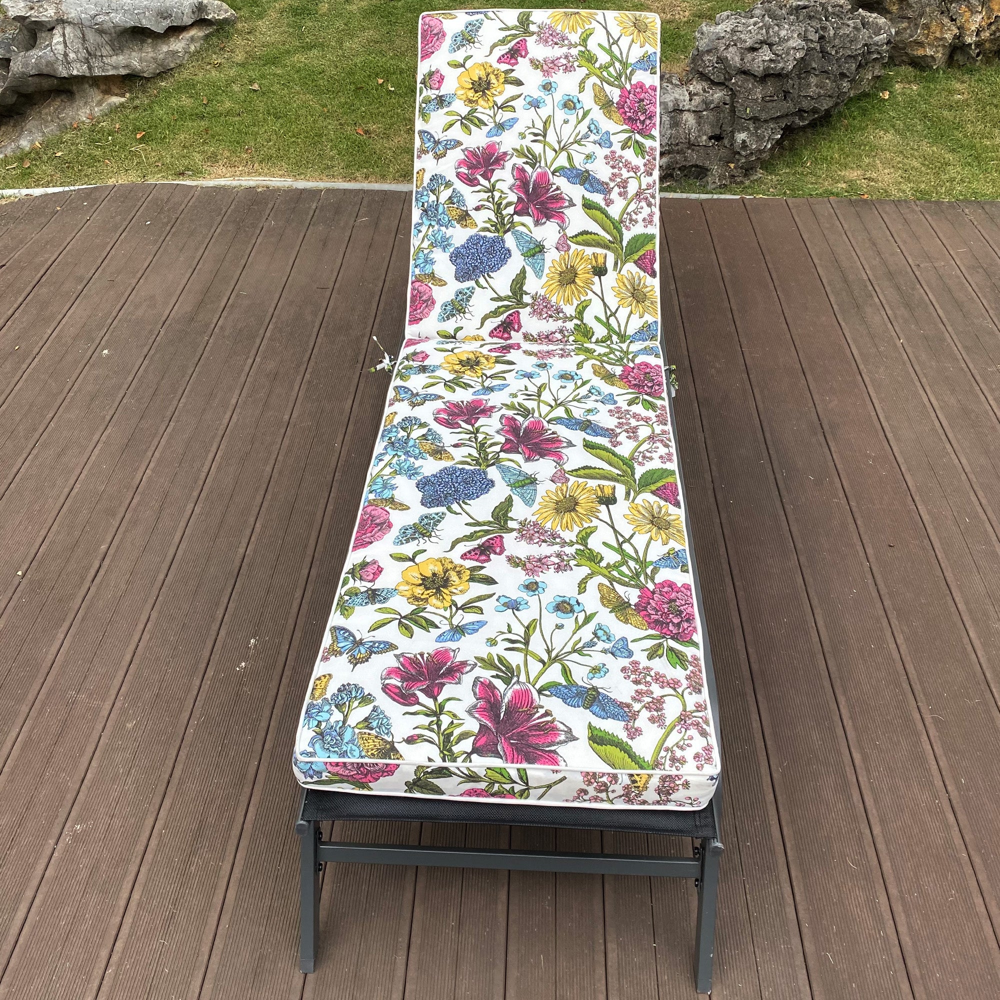 22.05 in. x 74.41 in. 2PCS Set Patio Outdoor Lounge Chair Cushion Replacement