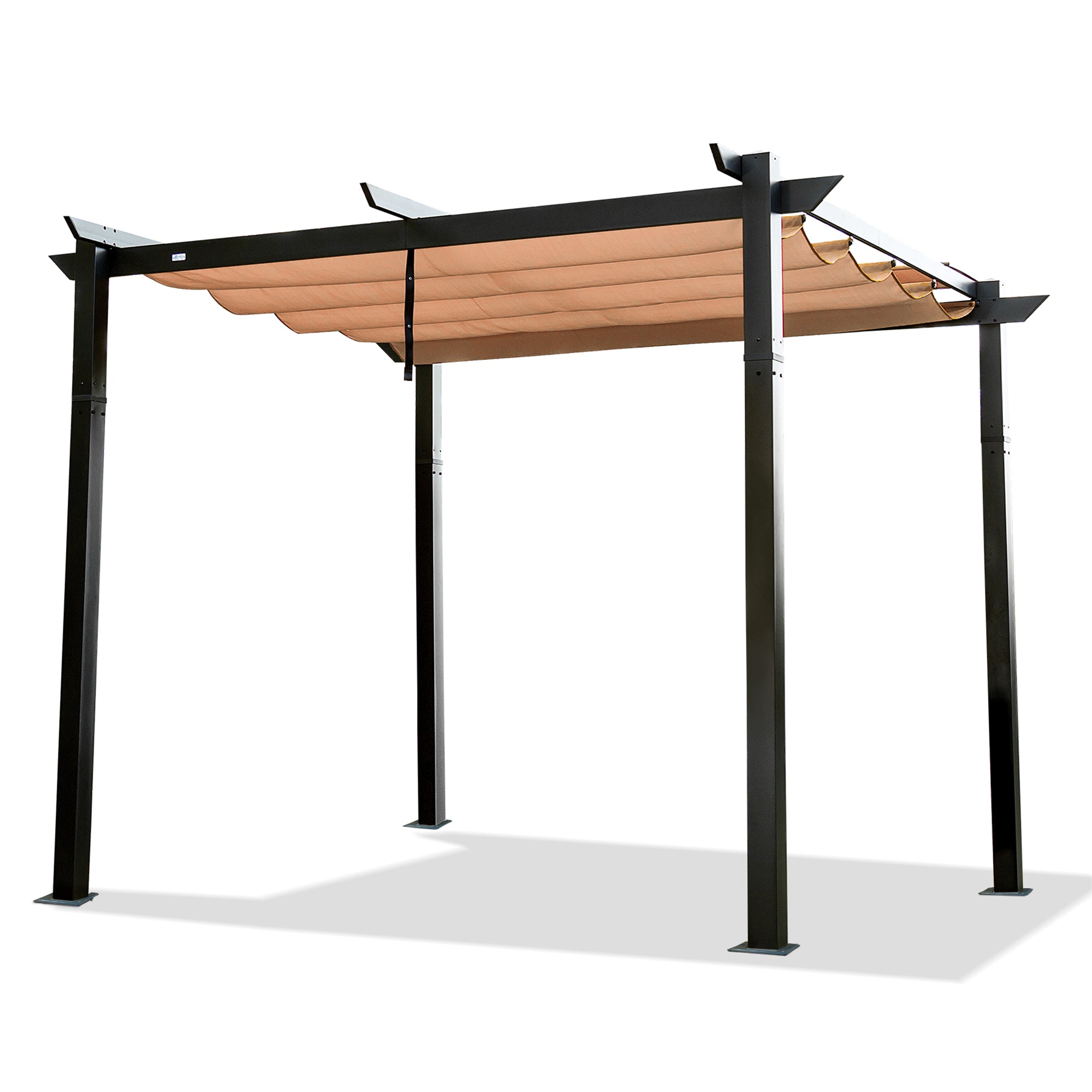 10' x 10' Outdoor Aluminum Retractable Pergola with Weather-Resistant Canopy