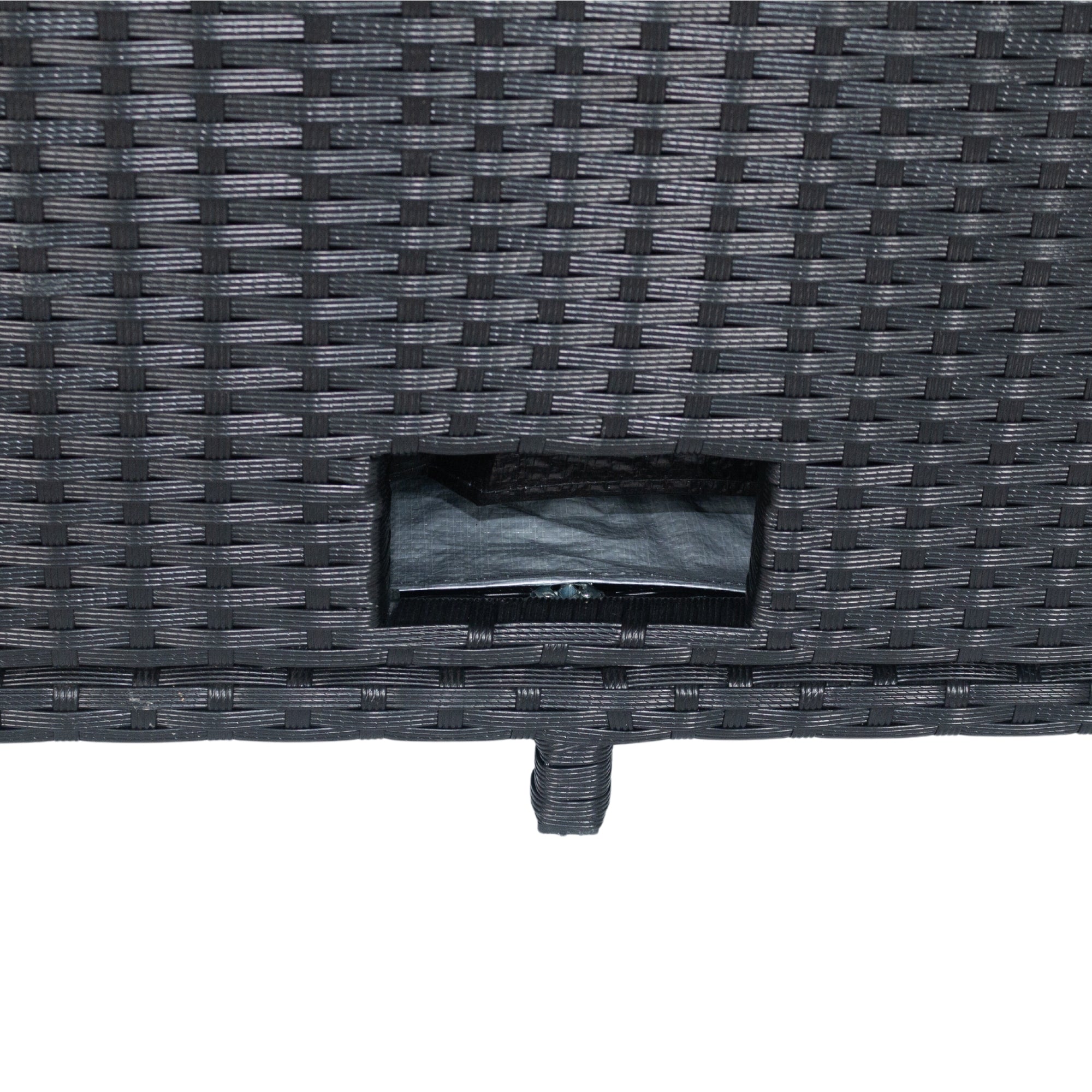 5-Piece Outdoor Patio wicker Conversation Set with 3 Storage Under Seat and Cushion JMELEPCS03B-GR