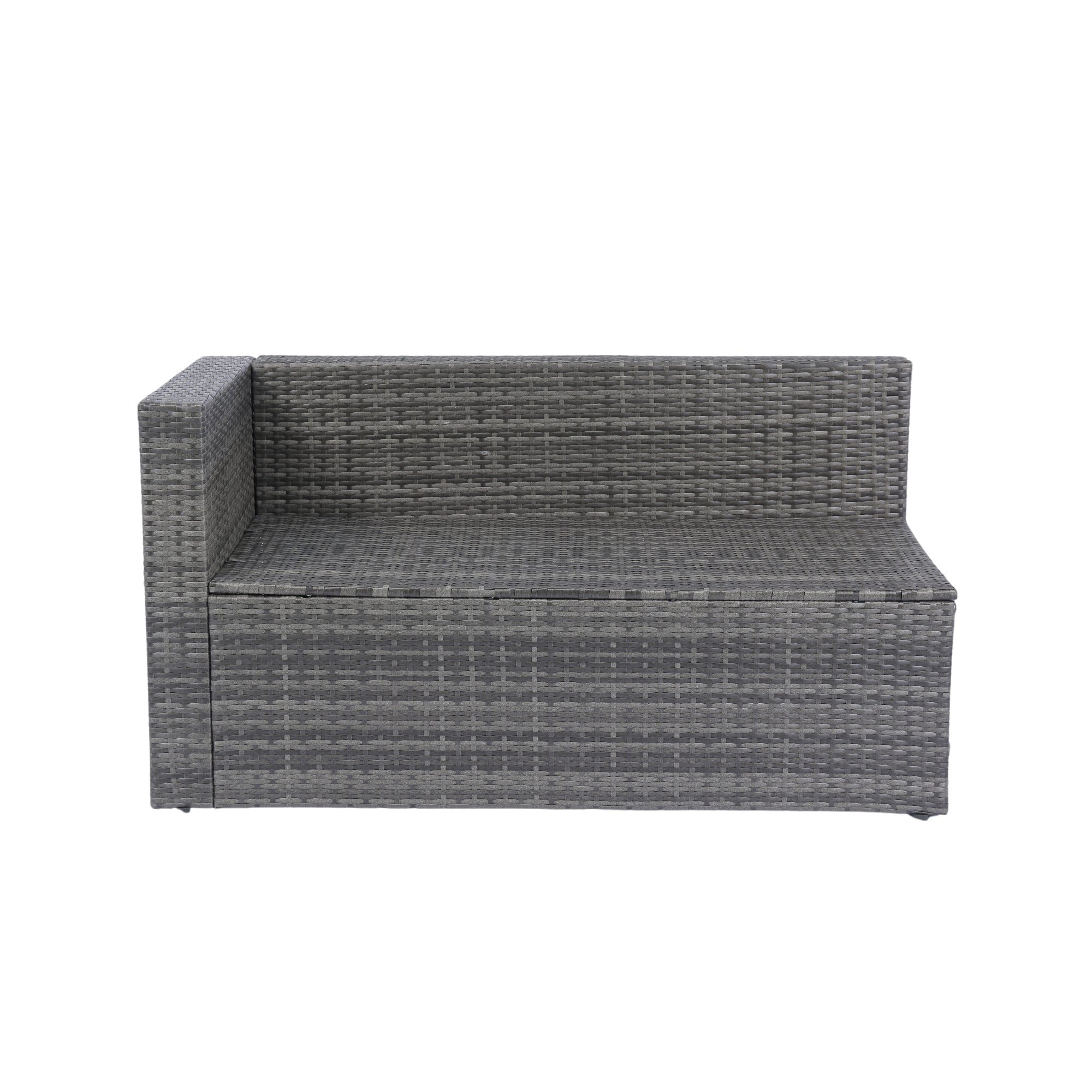 5-Pieces Outdoor PE Rattan sectional Sofa Set with 2 Pillows and Cushion BOELEPS14GR-B