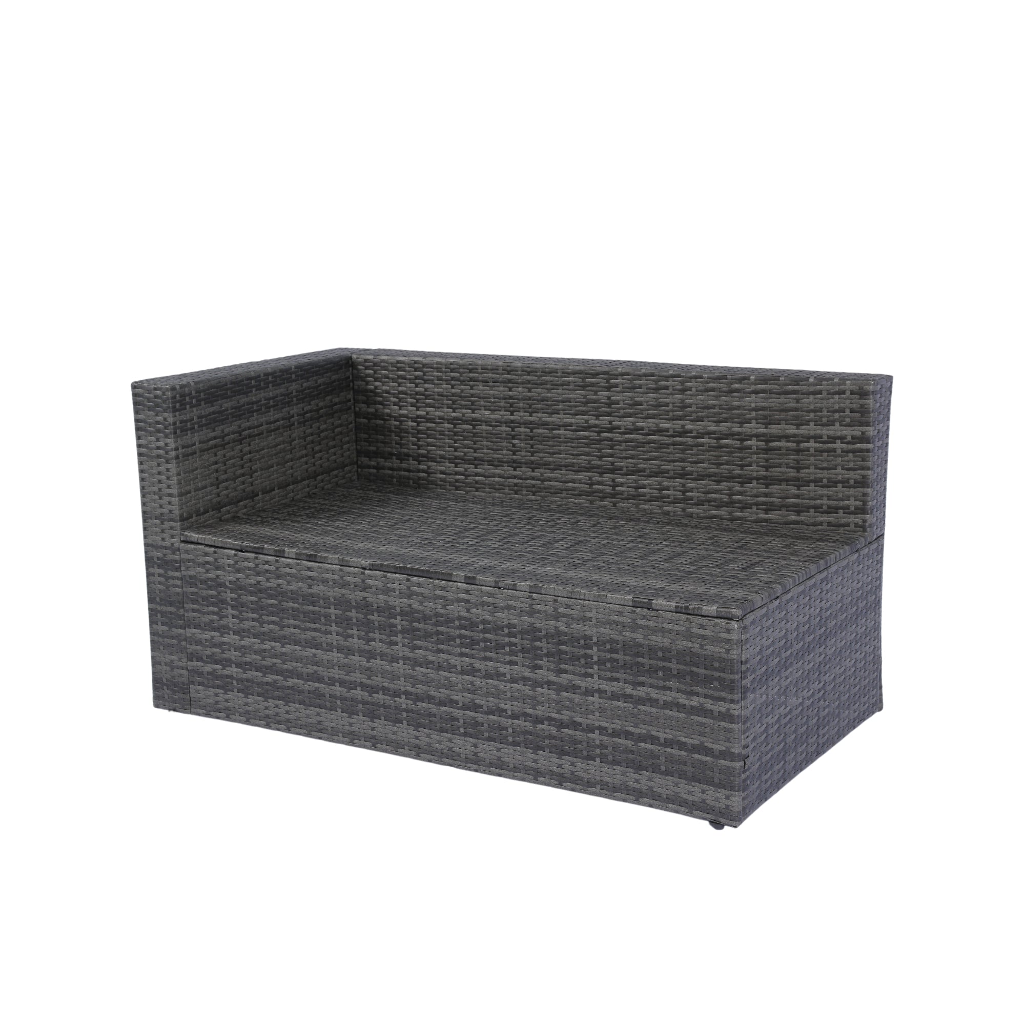 5-Pieces Outdoor PE Rattan sectional Sofa Set with 2 Pillows and Cushion BOELEPS14GR-B