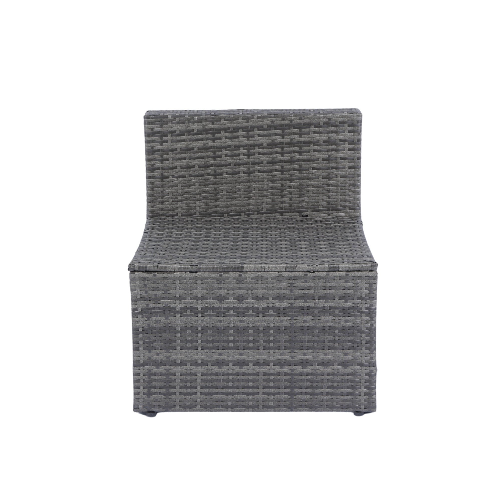 5-Pieces Outdoor PE Rattan sectional Sofa Set with 2 Pillows and Cushion BOELEPS14GR-B