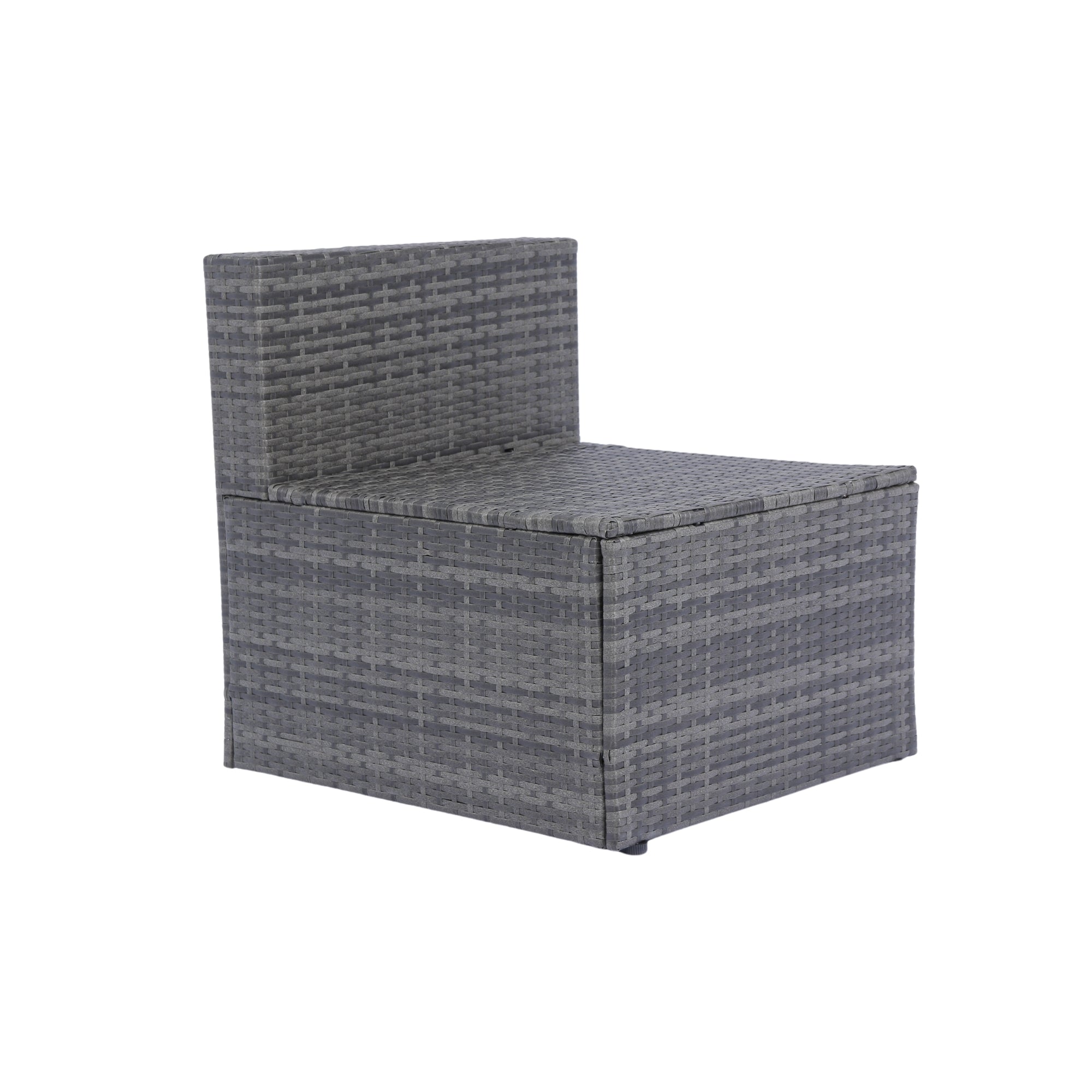 5-Pieces Outdoor PE Rattan sectional Sofa Set with 2 Pillows and Cushion BOELEPS14GR-B