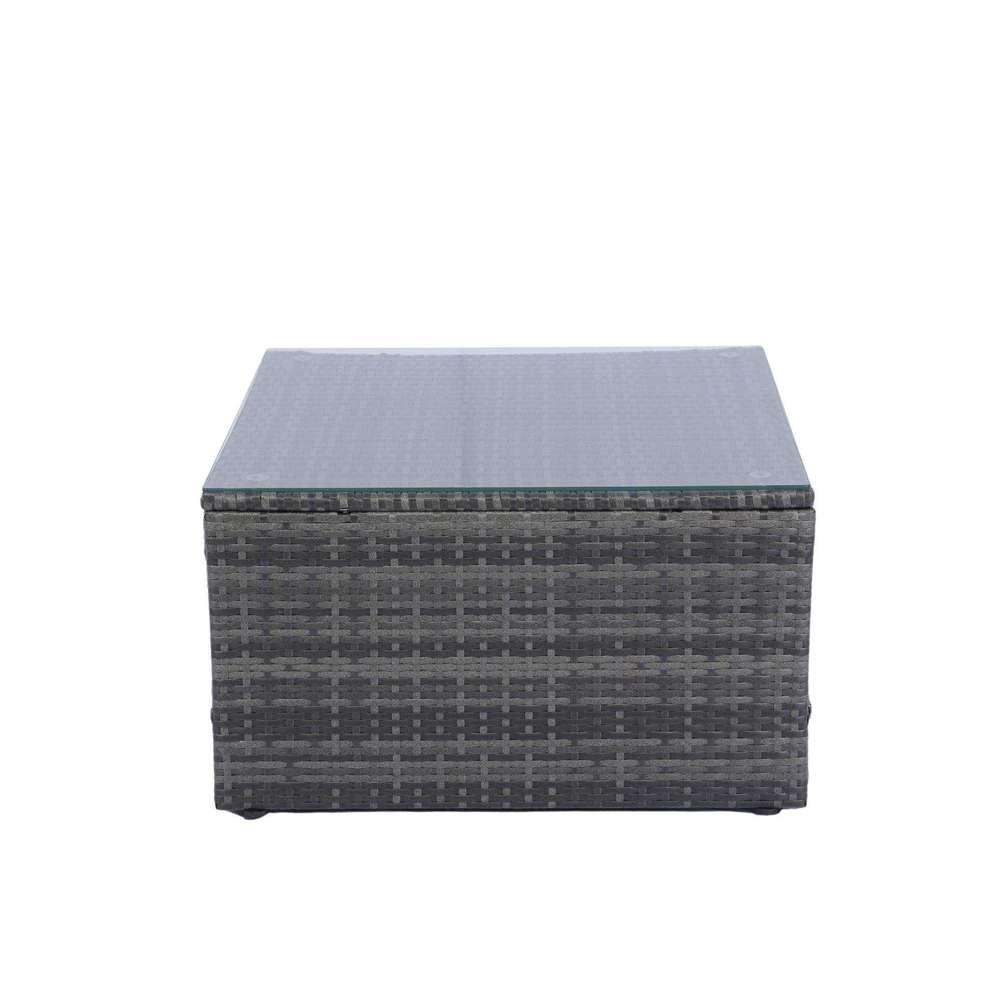 5-Pieces Outdoor PE Rattan sectional Sofa Set with 2 Pillows and Cushion BOELEPS14GR-B