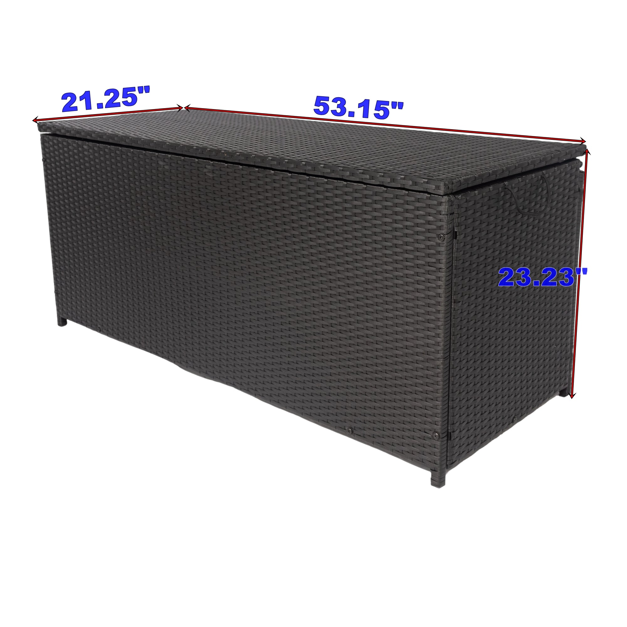 113 Gal. Wicker Outdoor Deck Boxes with Lid BOELEPSTG01B