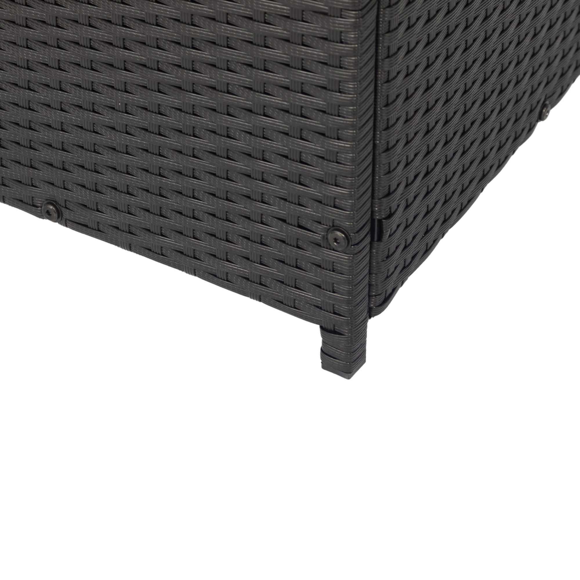 113 Gal. Wicker Outdoor Deck Boxes with Lid BOELEPSTG01B