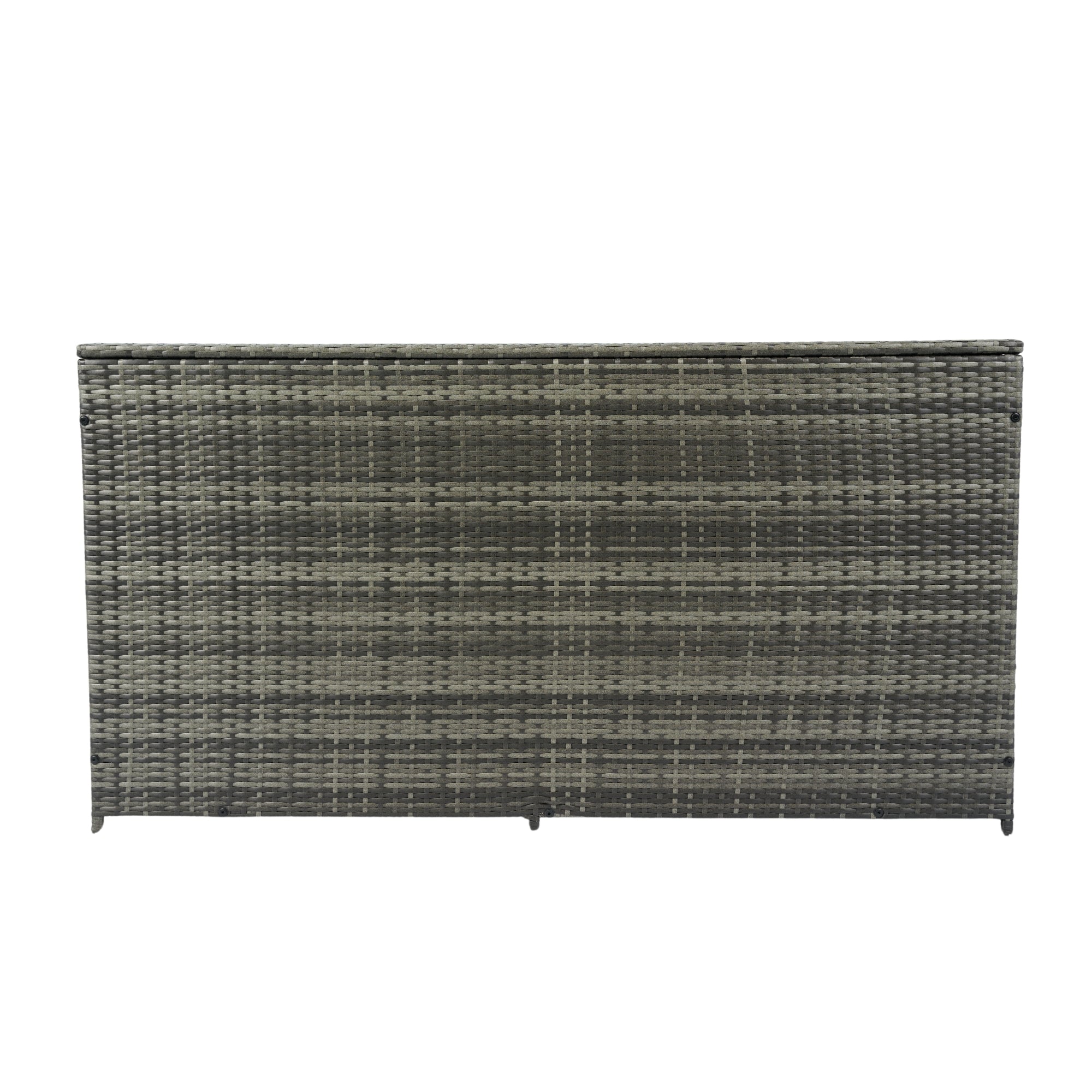 200 Gal. Gray Wicker Outdoor Deck Boxes with Lid BOELEPSTG02GR