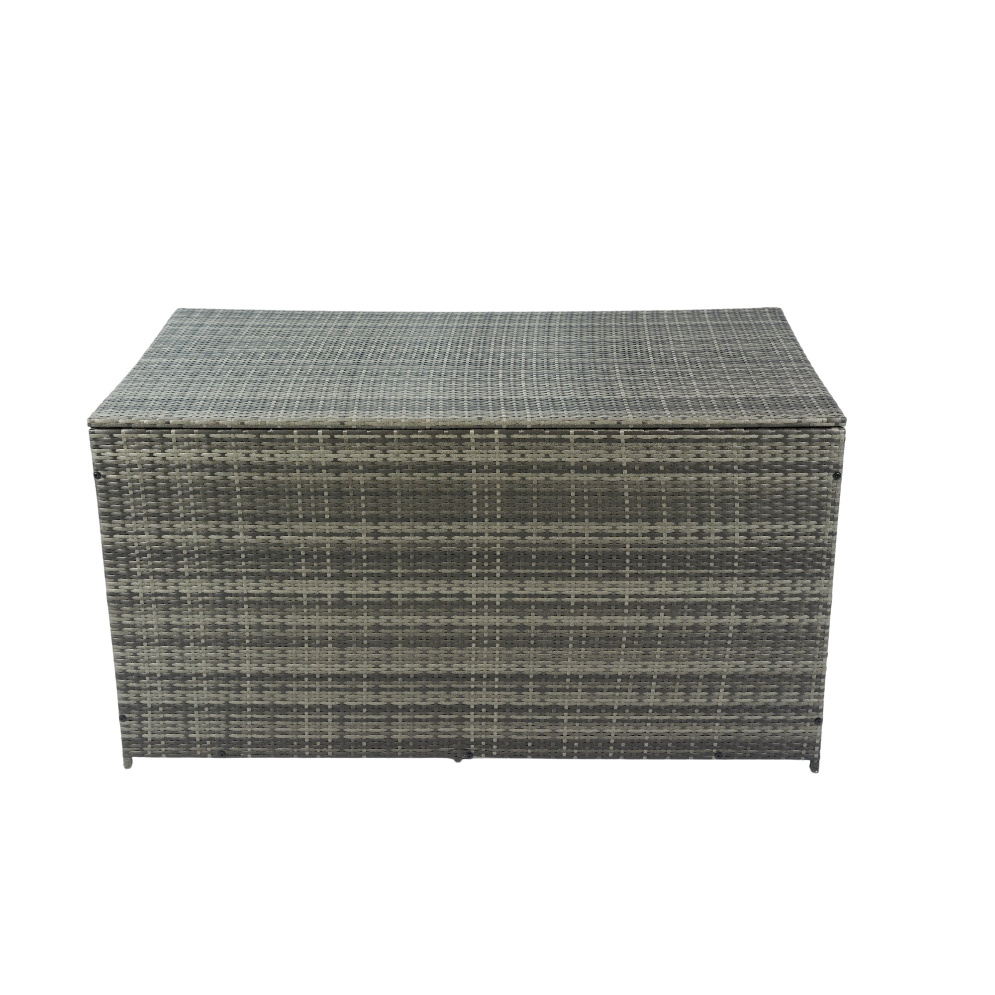 200 Gal. Gray Wicker Outdoor Deck Boxes with Lid BOELEPSTG02GR