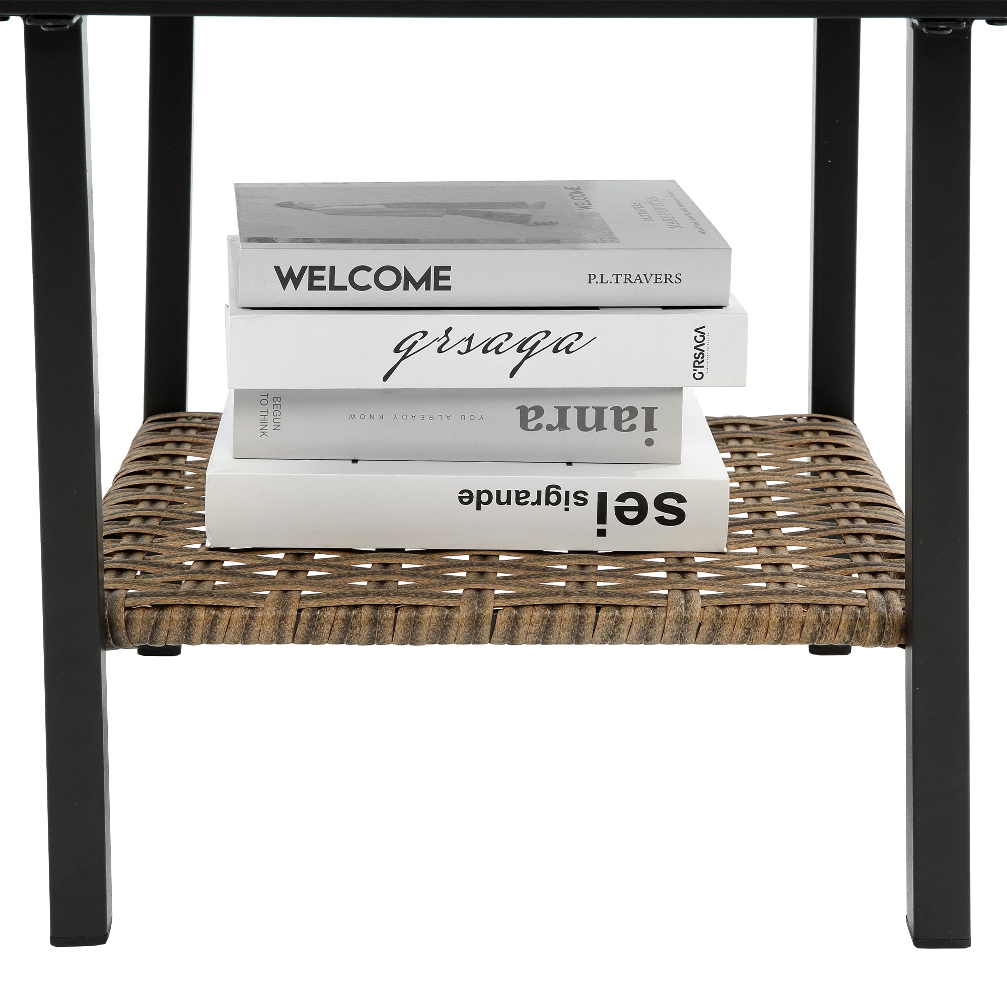3-Piece Rattan Outdoor Rocking Set Chair BOHFPC01GR