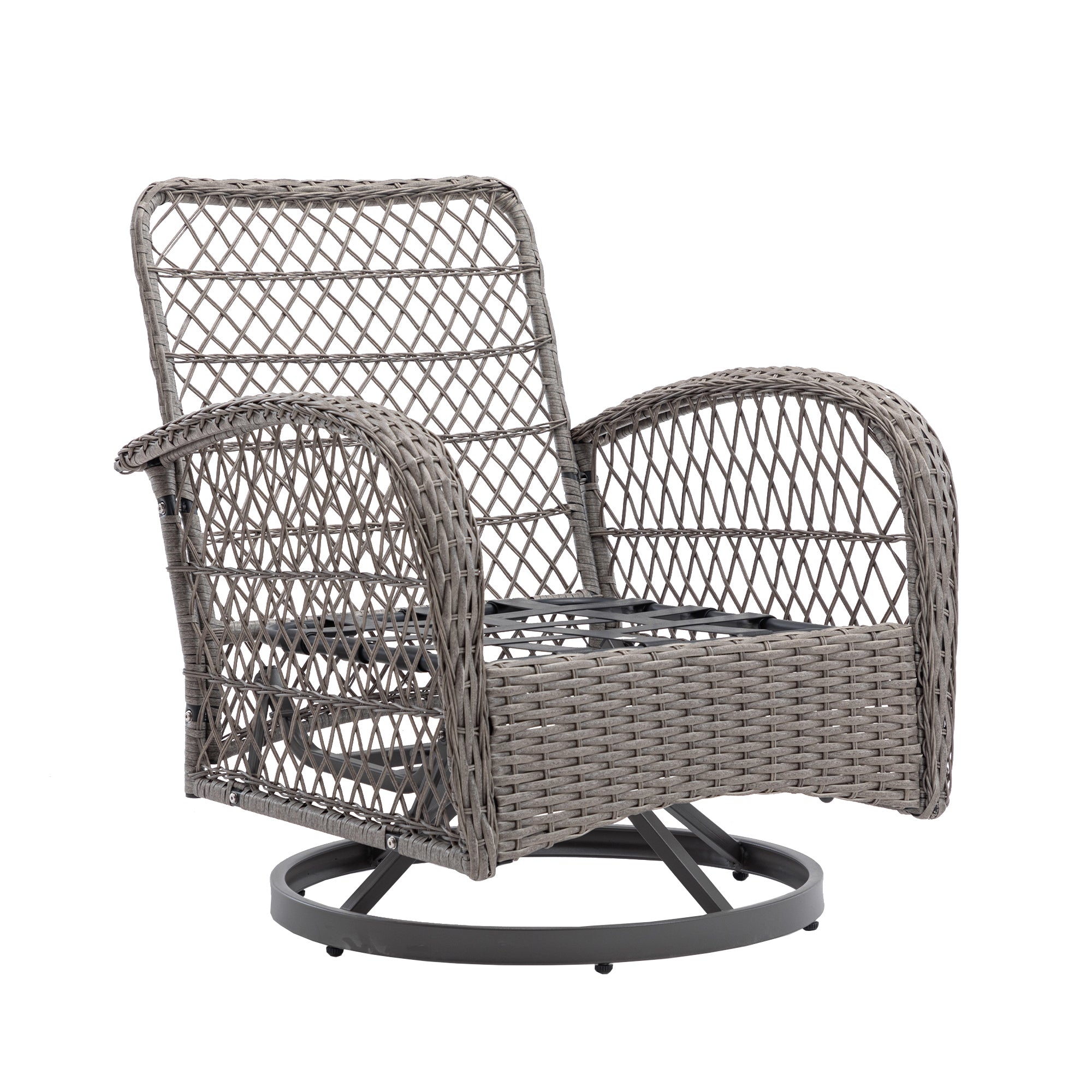 3-Piece Outdoor Rocker Chairs with Thickened Cushions and Glass Coffee Table BOHFPC02BL