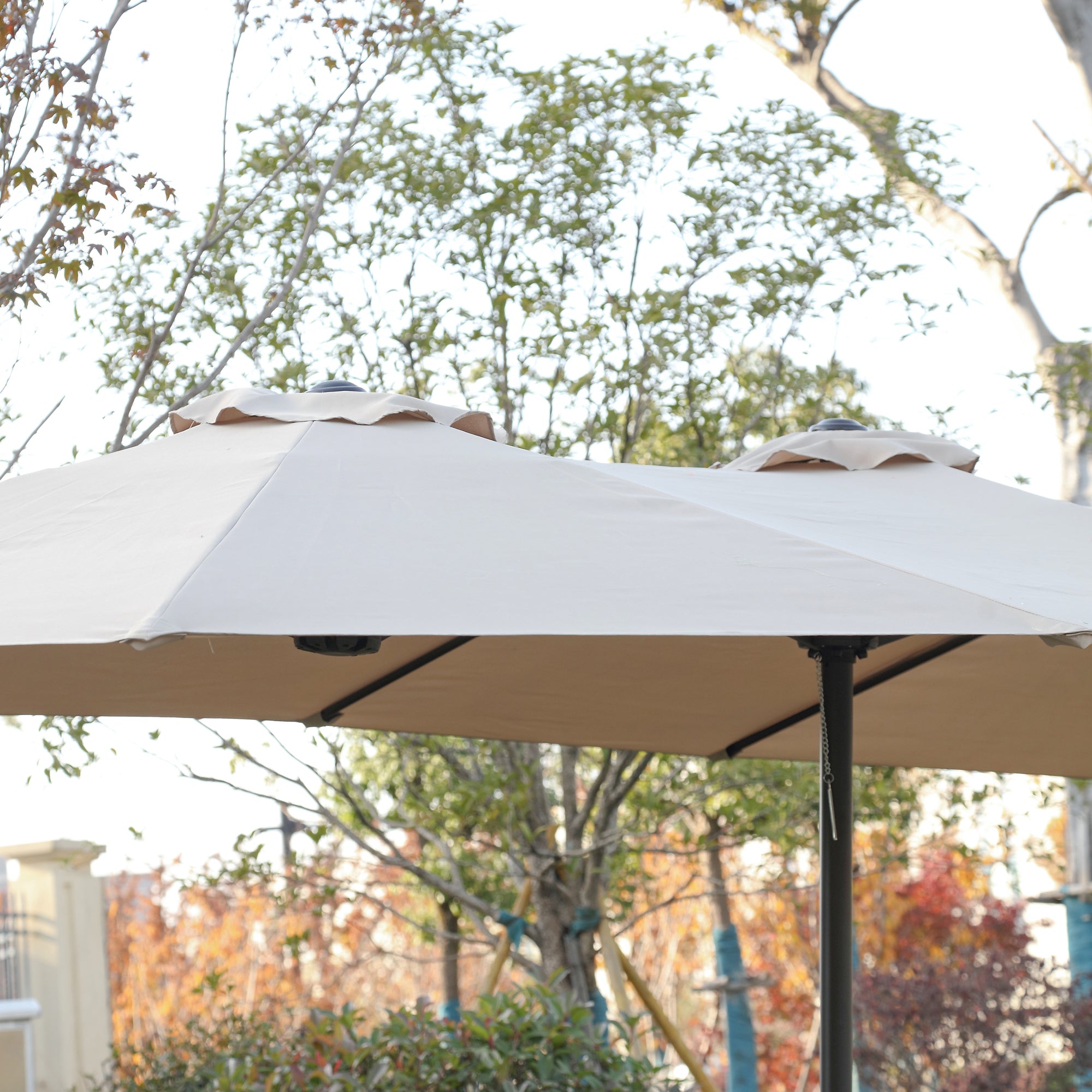 14.8 ft. Double Sided Patio Umbrella Rectangular Large with Crank BOHFPU01KH