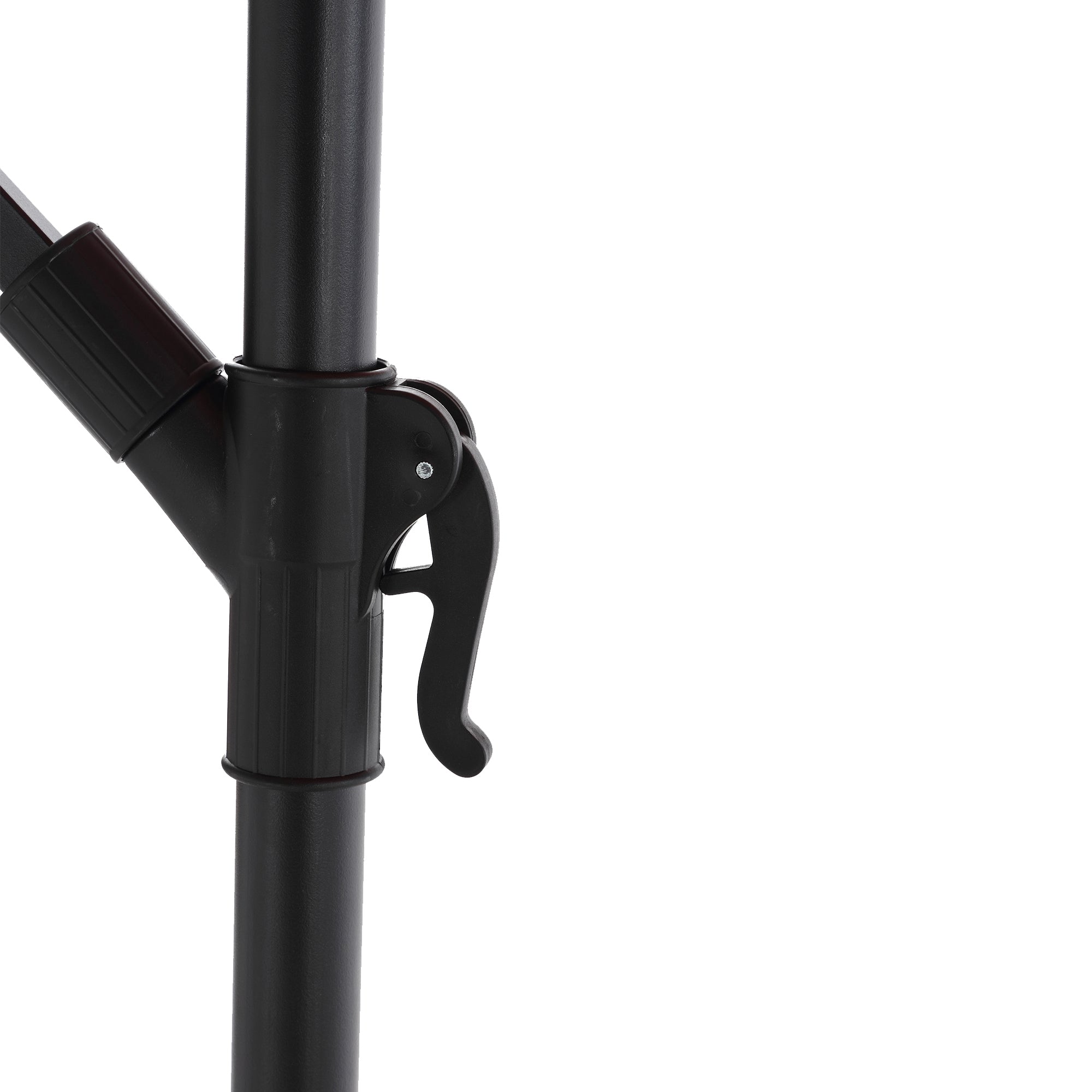 10 ft. Offset Hanging Outdoor Market Umbrella with Solar LED BOHFPU02LG