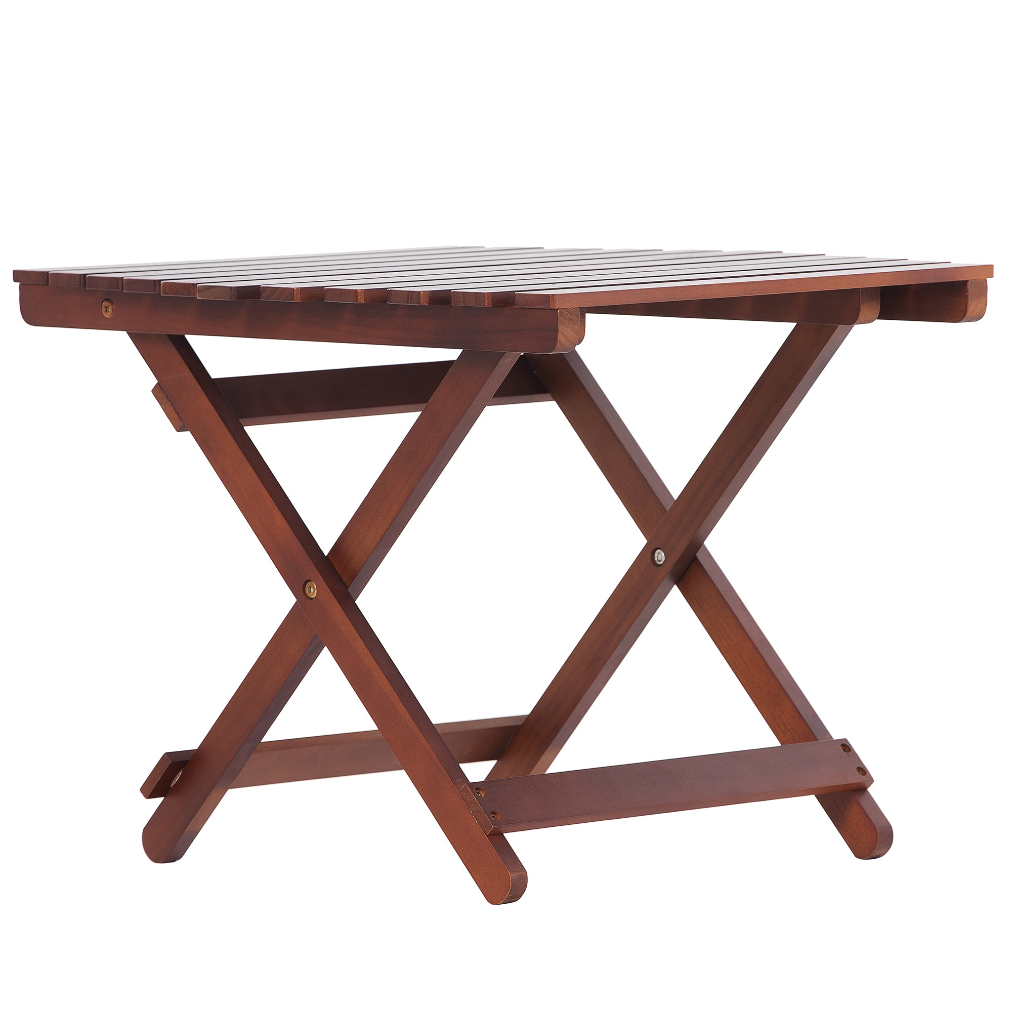 19.6 in. W Natural Rectangle Folding Wood Side Table BOLYPT01NT