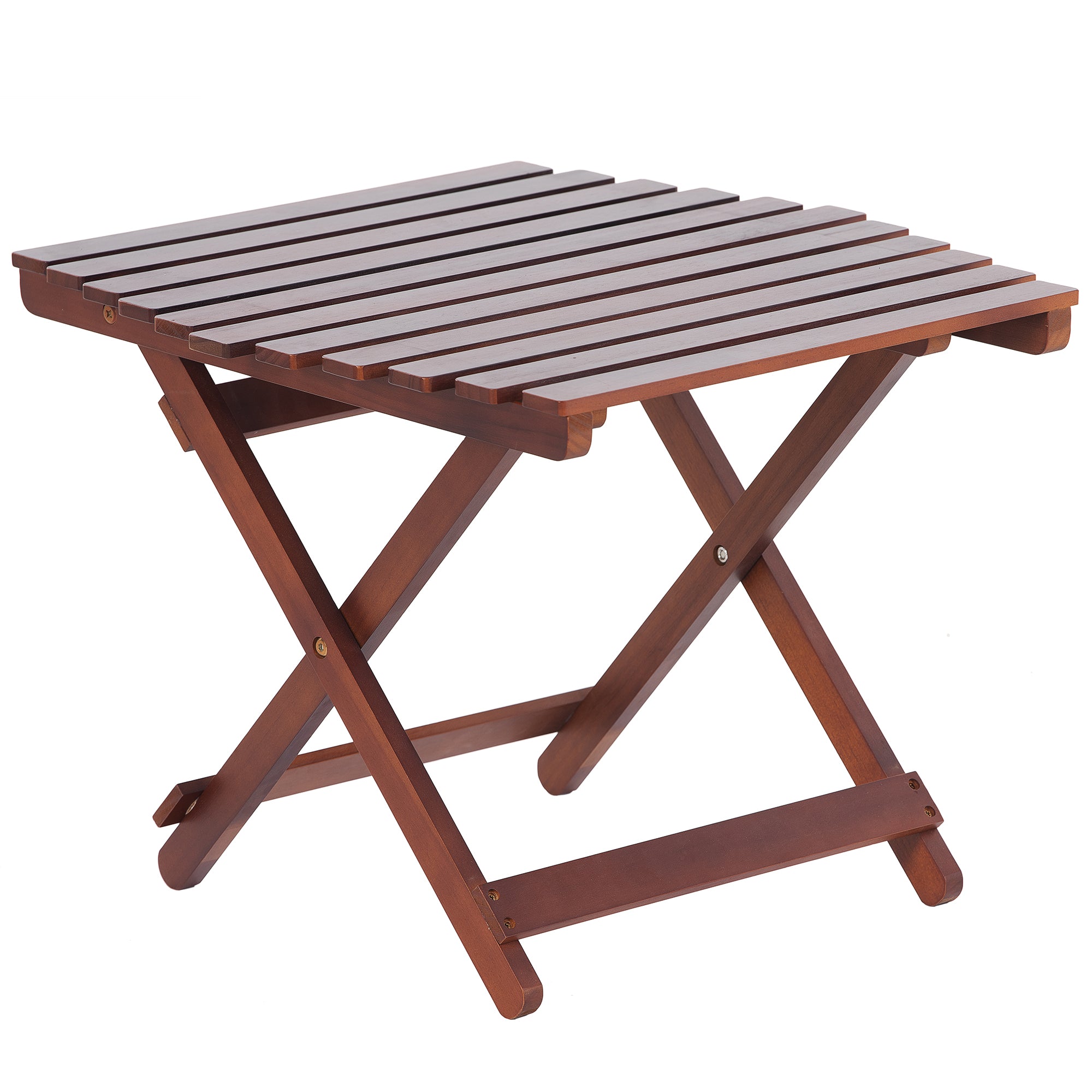 19.6 in. W Natural Rectangle Folding Wood Side Table BOLYPT01NT