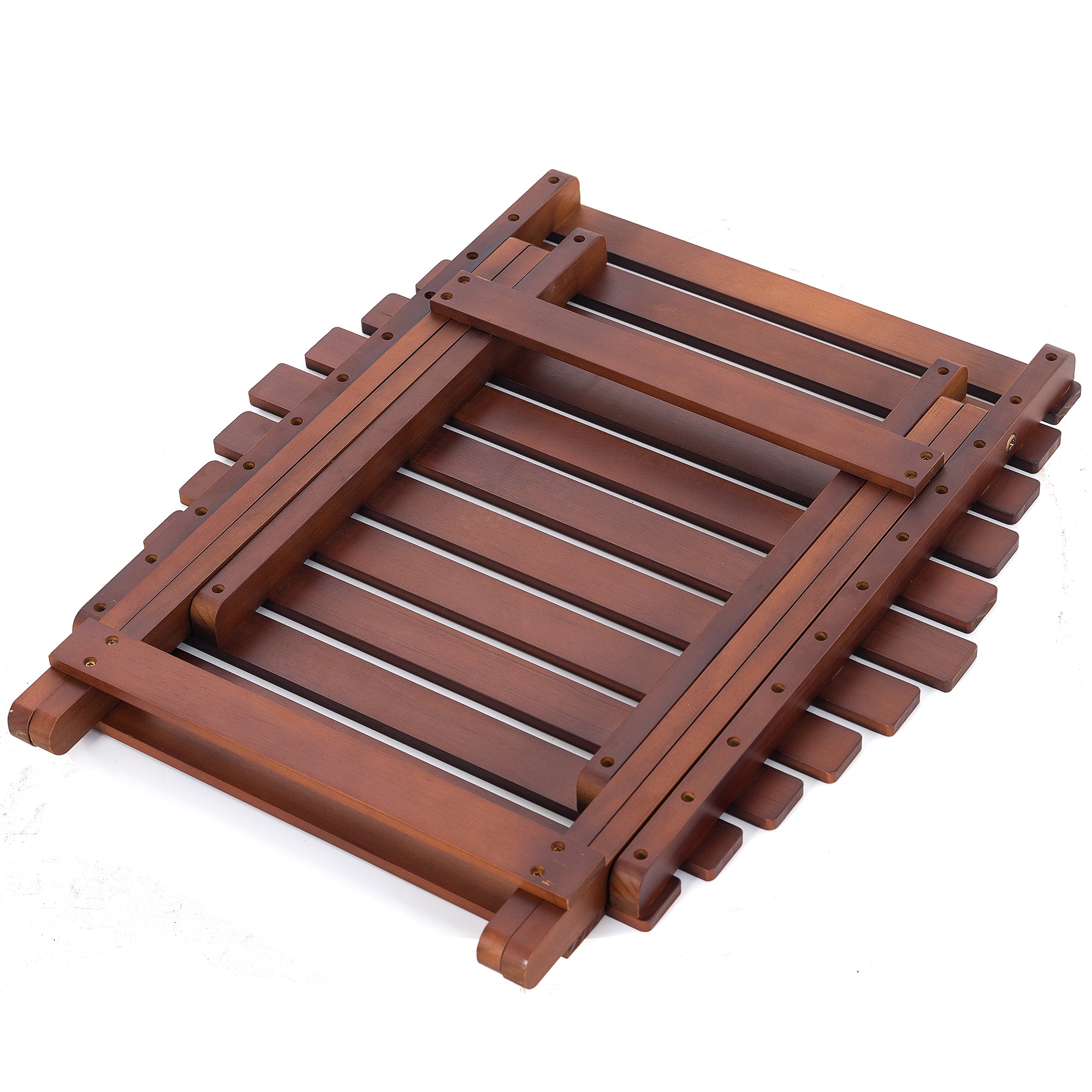 19.6 in. W Natural Rectangle Folding Wood Side Table BOLYPT01NT