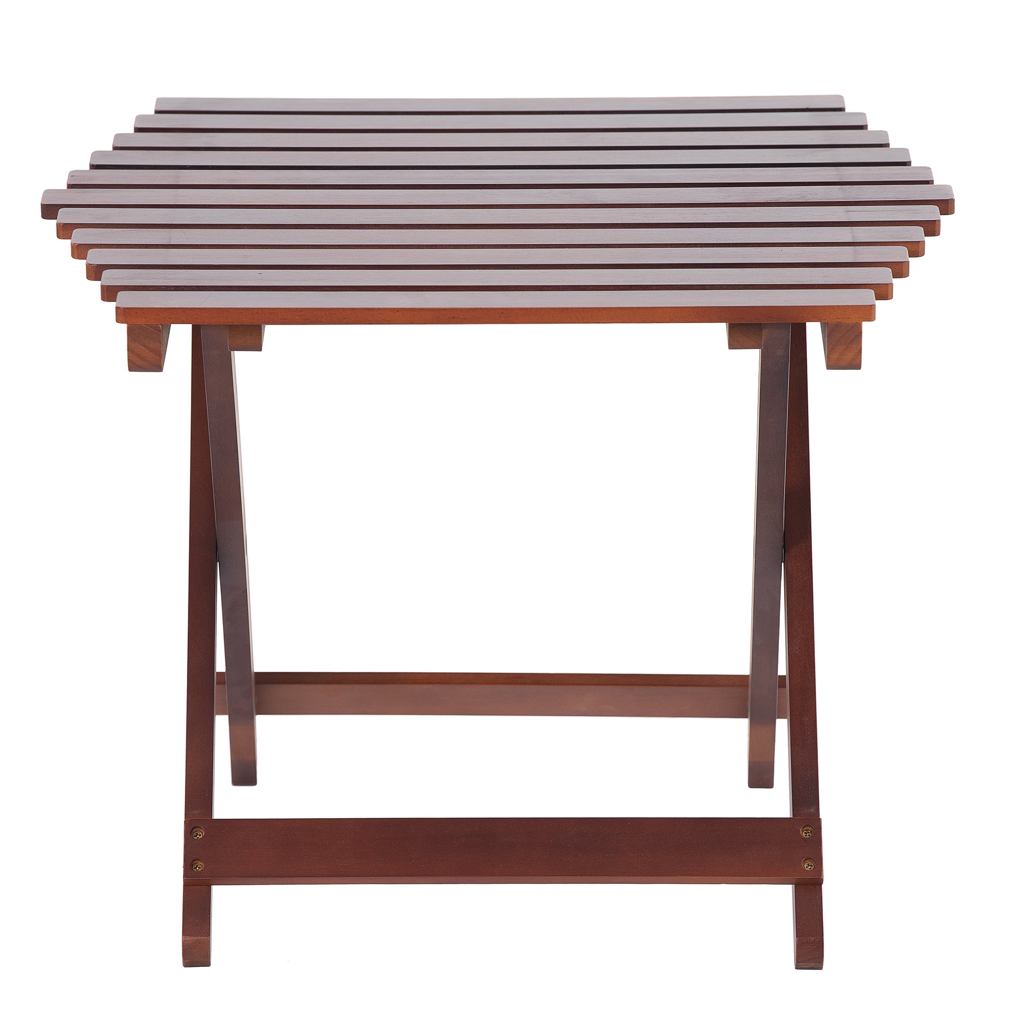 19.6 in. W Natural Rectangle Folding Wood Side Table BOLYPT01NT
