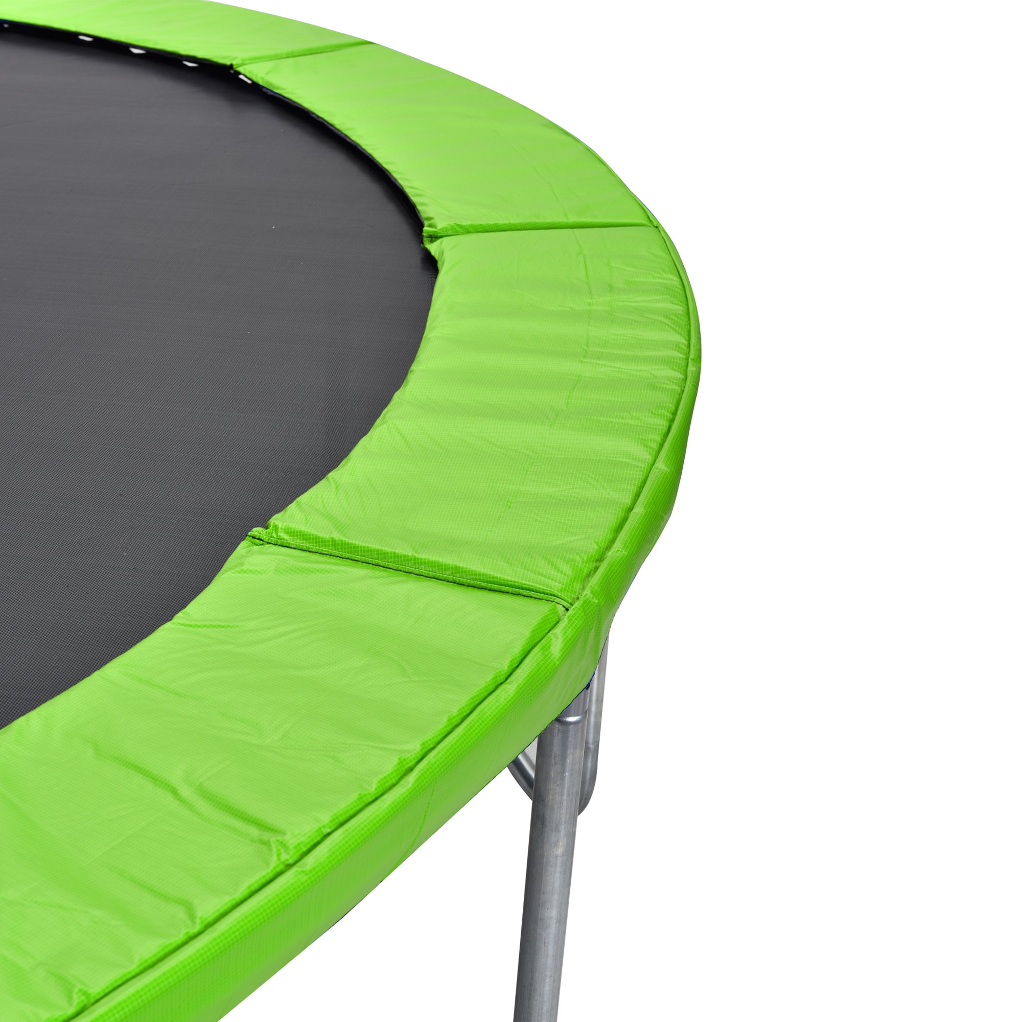 14 ft. Green Galvanized Anti-Rust Outdoor Trampoline with Basketball Hoop and Ladder BOMERTP04-GRN