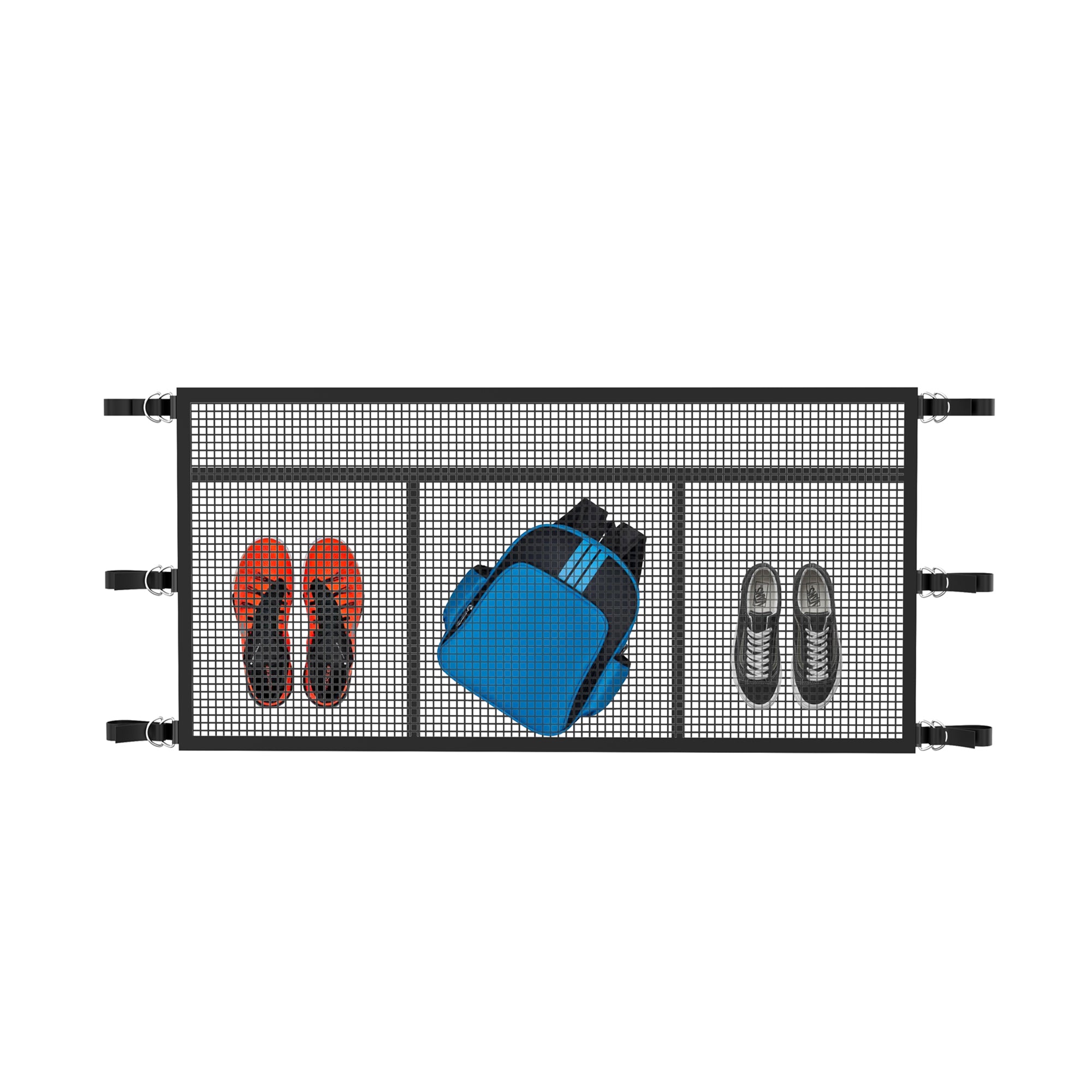 8 ft. x 14 ft. Blue Galvanized Anti-Rust Outdoor Rectangle Coating Trampoline with Enclosure and Ladder BOMERTP34-BL