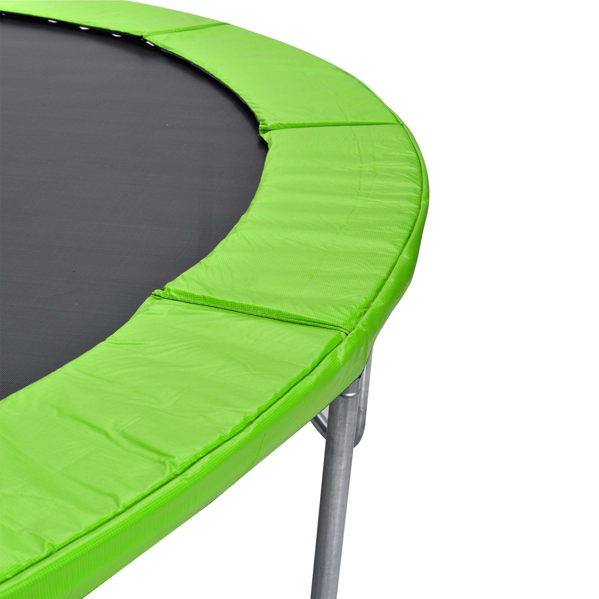 12 ft. Outdoor Green Heavy-Duty Round Trampoline with Enclosure with Basketball Hoop and Ladder BOMERTP52-GRN