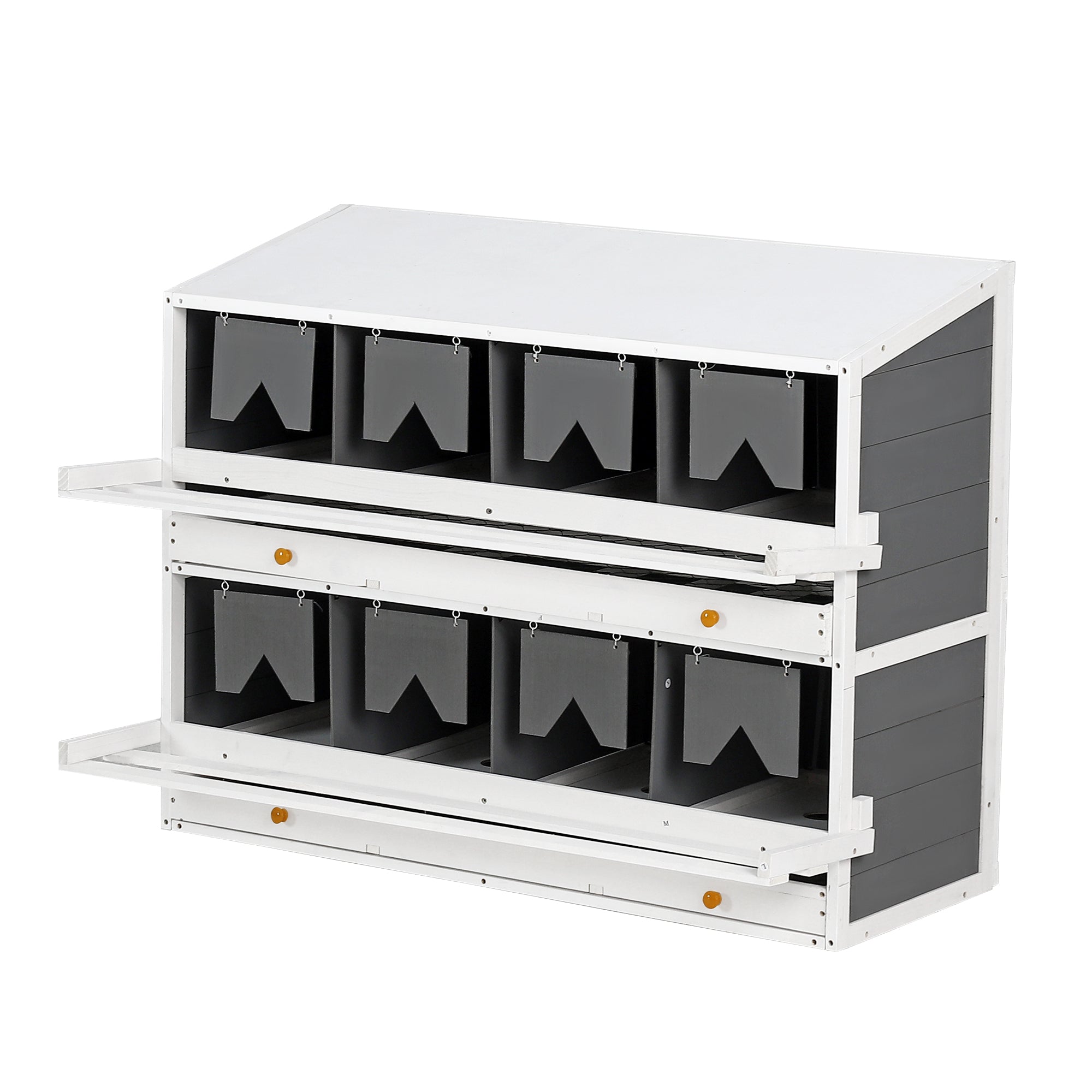 35.4'' x 47'' x 26.4'' Wooden Chicken Nesting Box with 8 Compartments Egg Laying Boxes and 4 Vented Holes