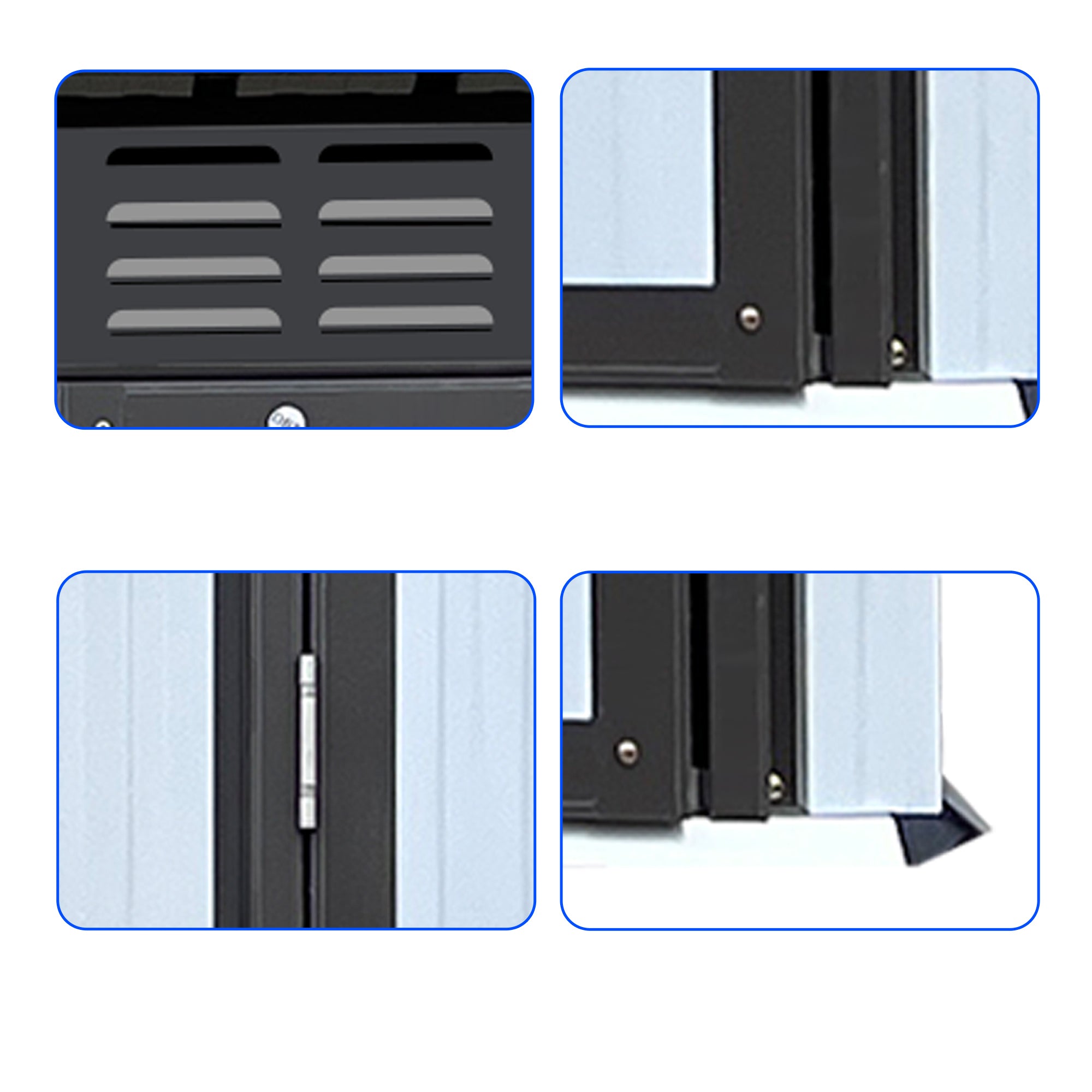 5 ft. W x 3 ft. D Metal Outdoor Storage Shed in White and Black (14 sq. ft.)  BOSTSTG02W-B