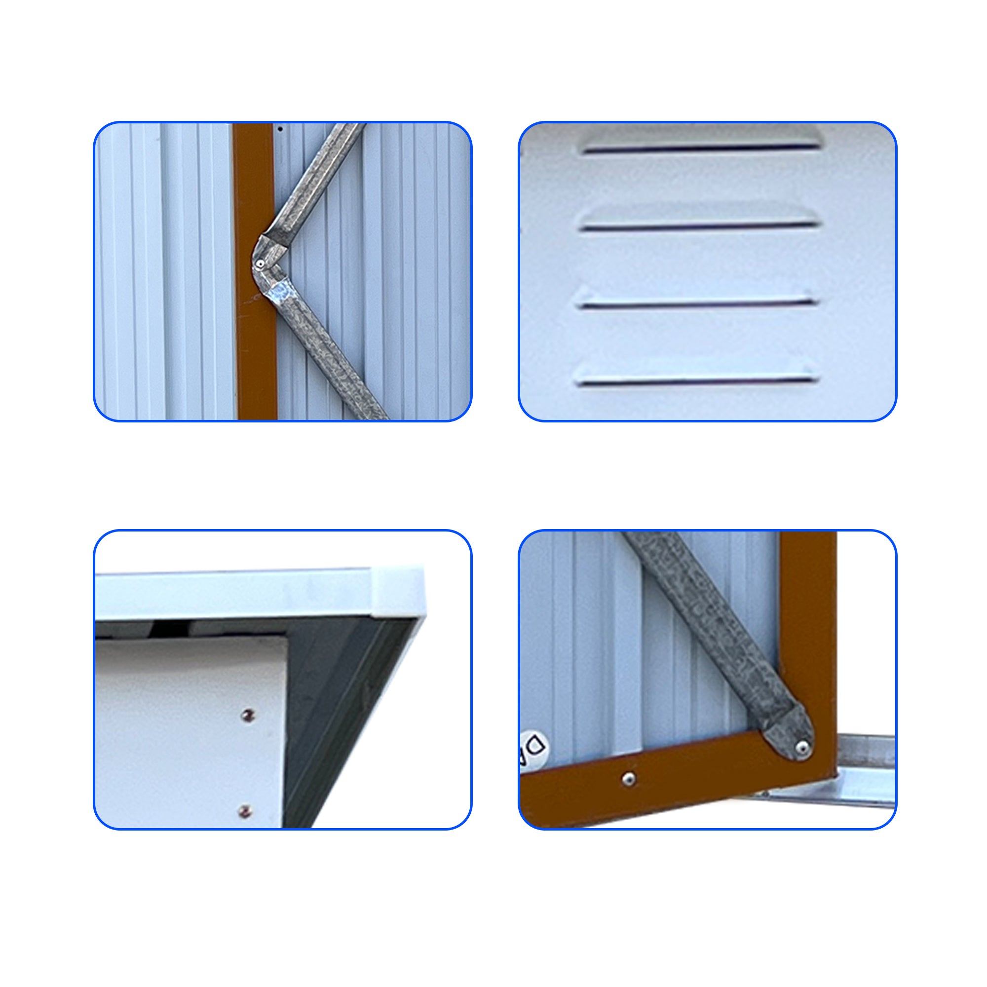 5 ft. W x 3 ft. D Metal Outdoor Storage Shed in White and Yellow (14 sq. ft.)  BOSTSTG02W-Y