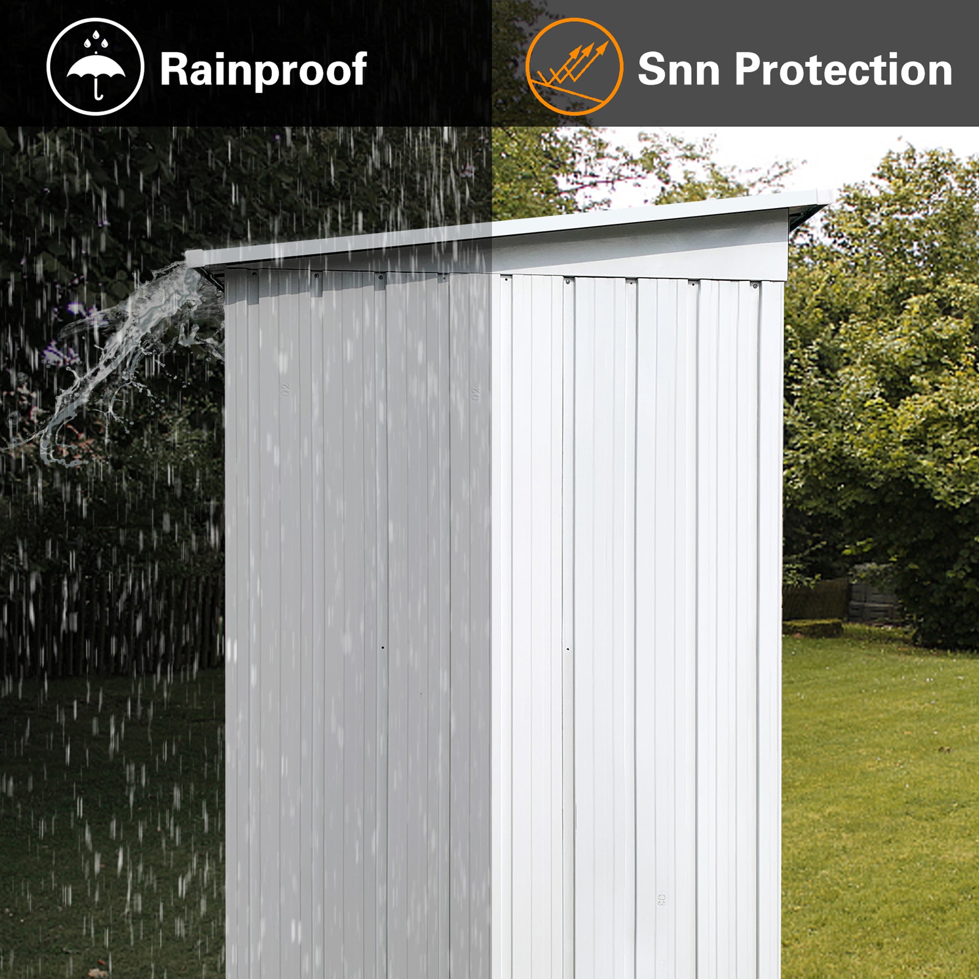 6 ft. W x 4 ft. D Metal Outdoor Storage Shed in White (24 sq. ft.) BOSTSTG06W