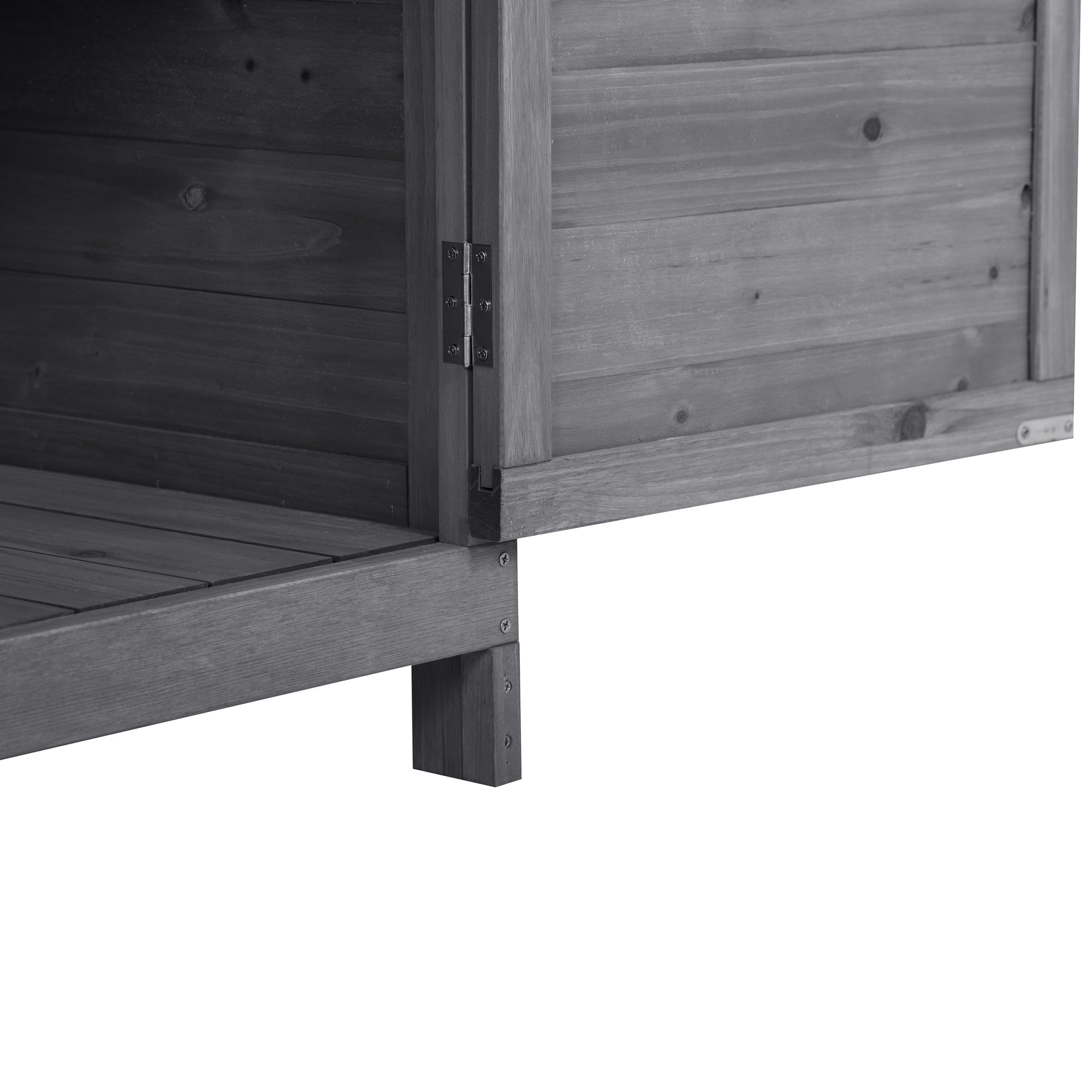 39 in. x 19.1 in. x 37.4 in.Orange Outdoor Potting Bench Table Wood Workstation Storage Cabinet Garden Shed with 2 Shelves