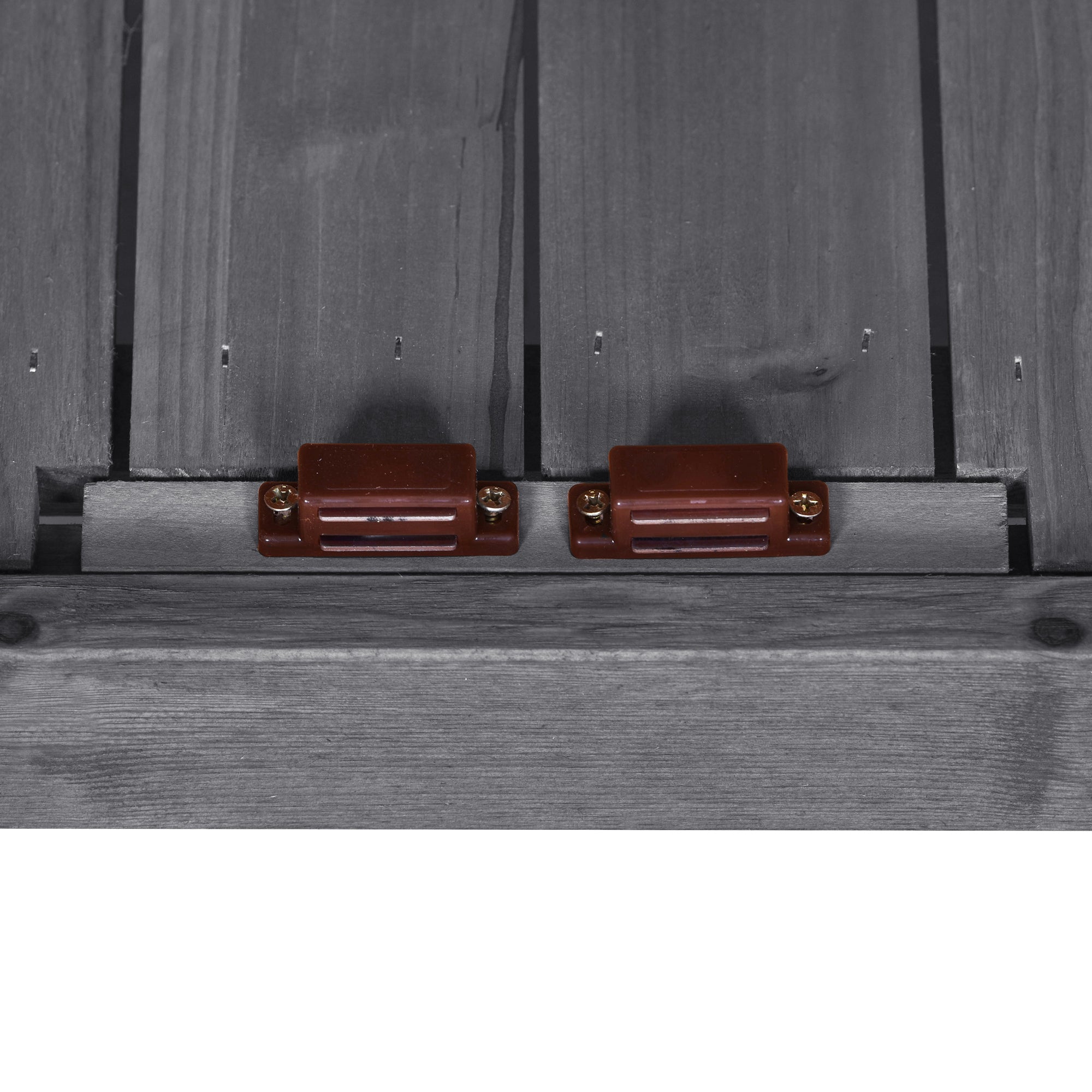 39 in. x 19.1 in. x 37.4 in.Orange Outdoor Potting Bench Table Wood Workstation Storage Cabinet Garden Shed with 2 Shelves