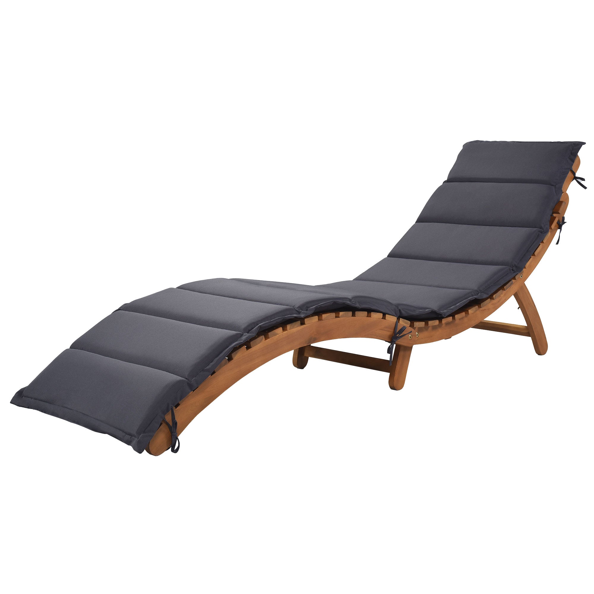 3 Pieces Outdoor Patio Chaise Lounge Set with Two Extended Chaises Lounge and Foldable Tea Table