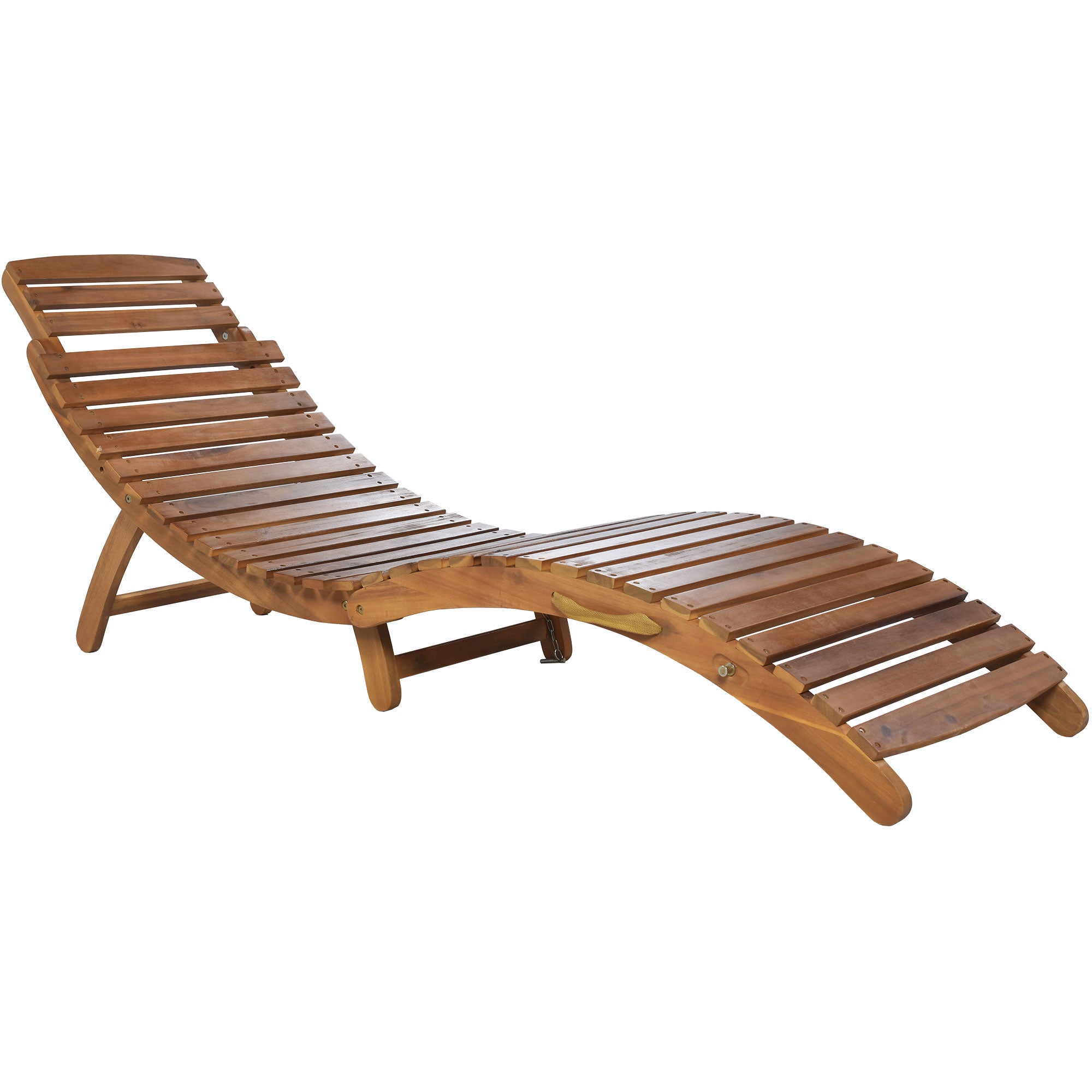 3 Pieces Outdoor Patio Chaise Lounge Set with Two Extended Chaises Lounge and Foldable Tea Table