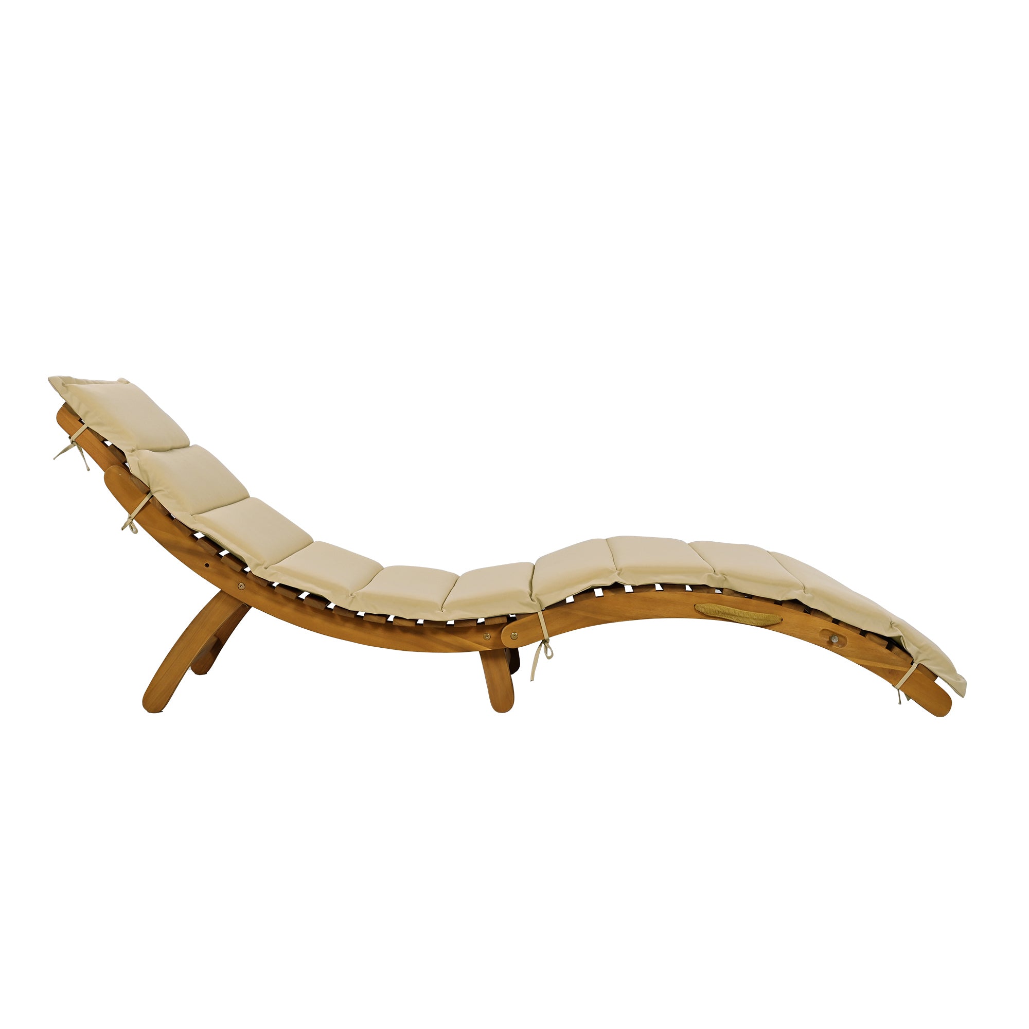 3 Pieces Outdoor Patio Chaise Lounge Set with Two Extended Chaises Lounge and Foldable Tea Table