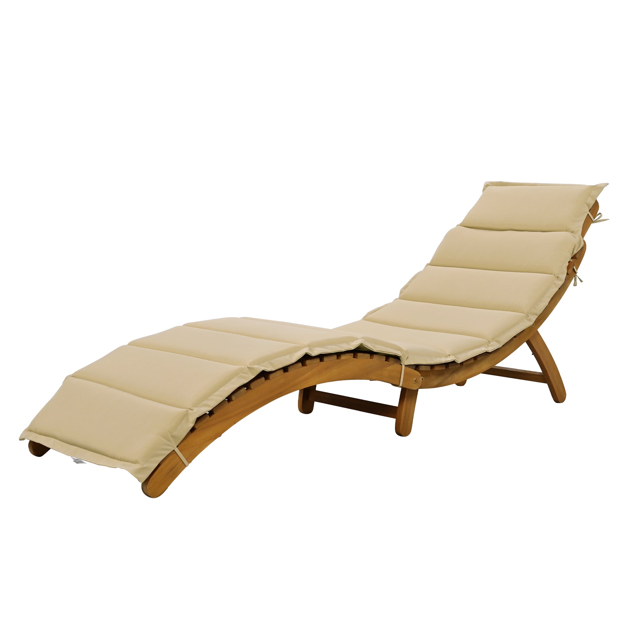 3 Pieces Outdoor Patio Chaise Lounge Set with Two Extended Chaises Lounge and Foldable Tea Table