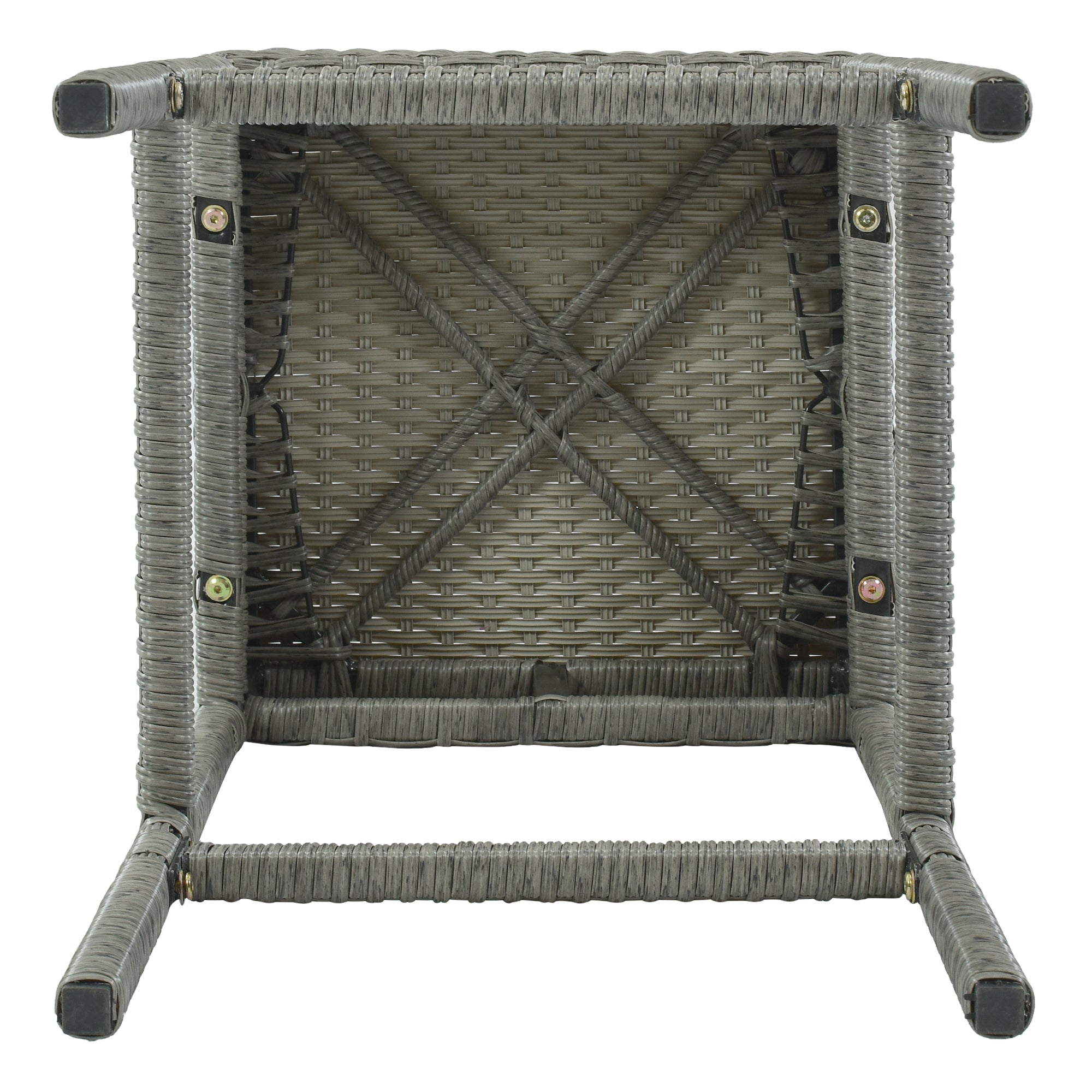 5 Pieces Outdoor Patio Rattan Dining Table Set with Storage Shelf