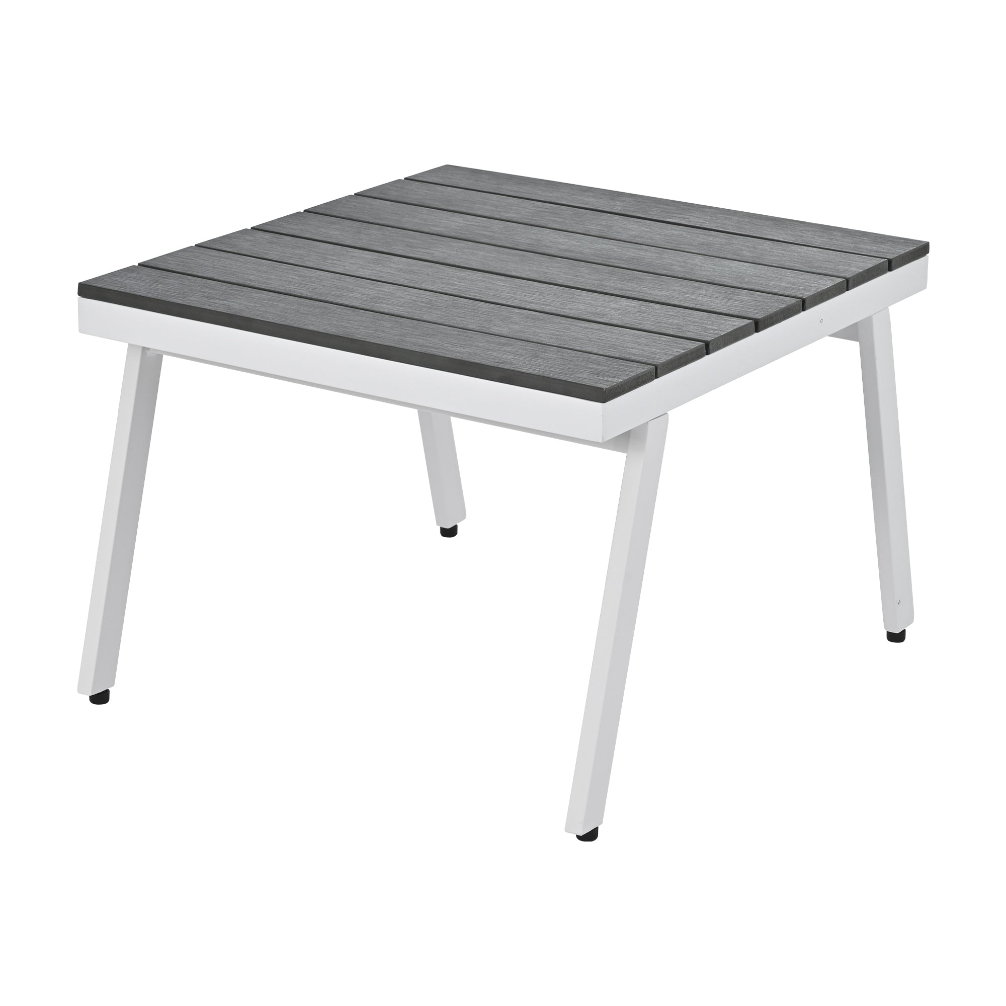 5-piece Outdoor Aluminium Patio Sofa with End Tables and Cushions
