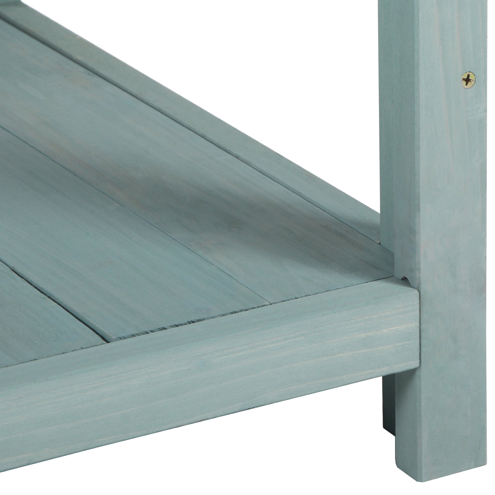 19.30 in. x 46.90 in. Outdoor Green Wooden Garden Potting Bench Table with 4 Storage Shelves and Side Hook