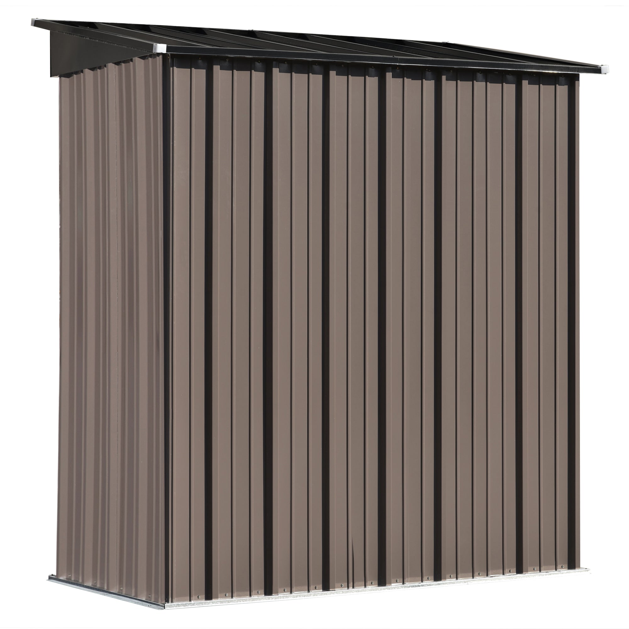 5 ft. W x 3 ft. L Metal Lean-to Storage Shed with Adjustable Shelf and Lockable Door